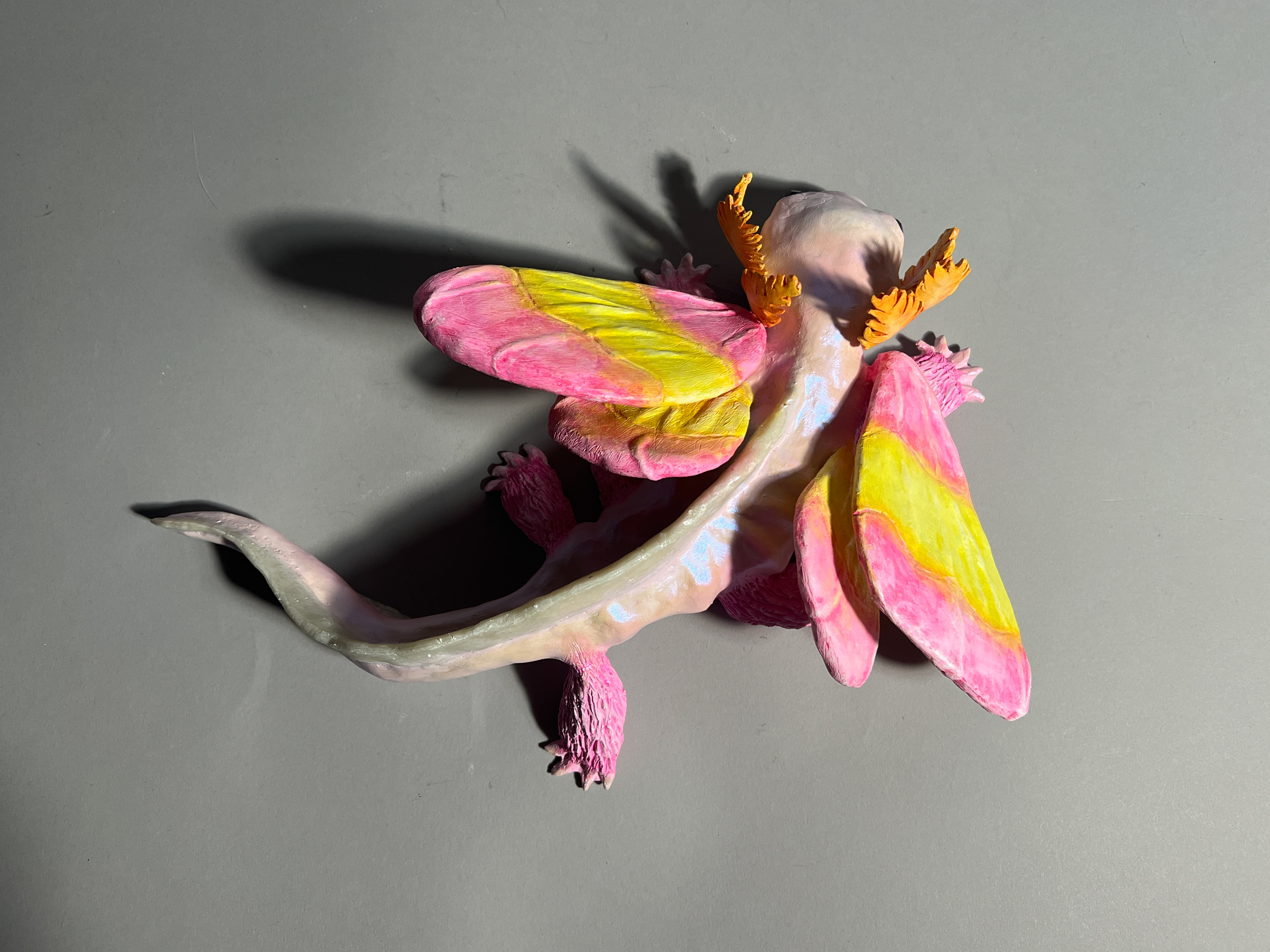 "Ocellus" top, clay and acrylic paint