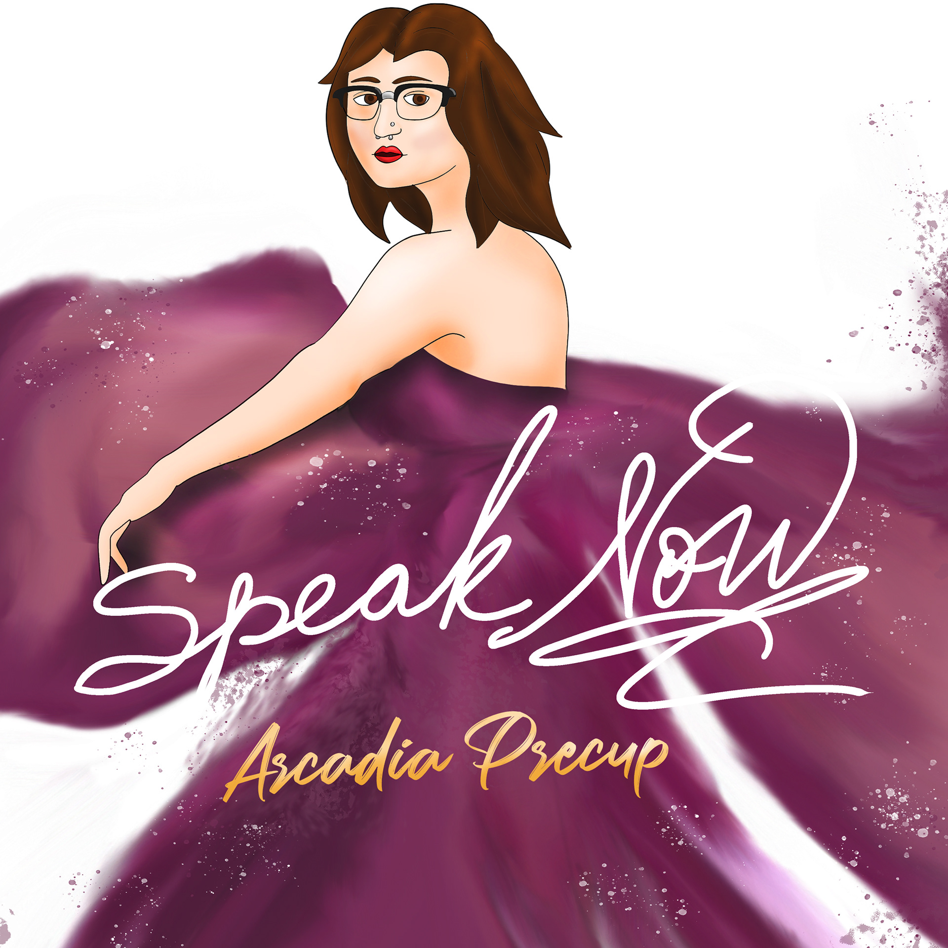 Birthday present I drew for my girlfriend's 20th birthday. I drew her as Taylor Swift on the cover of the Speak Now album.