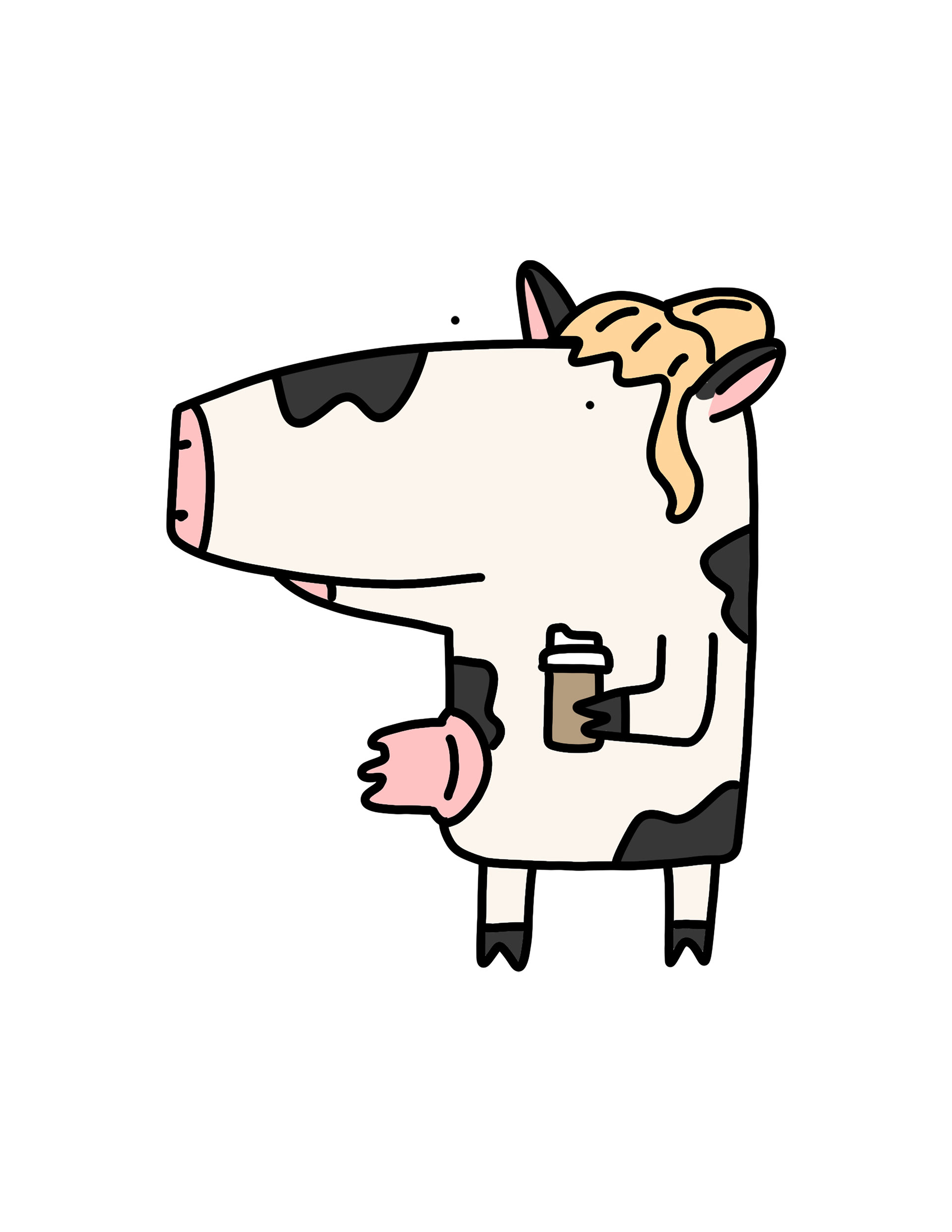 Provided prompt: Taylor Swift, Coffee, Cow