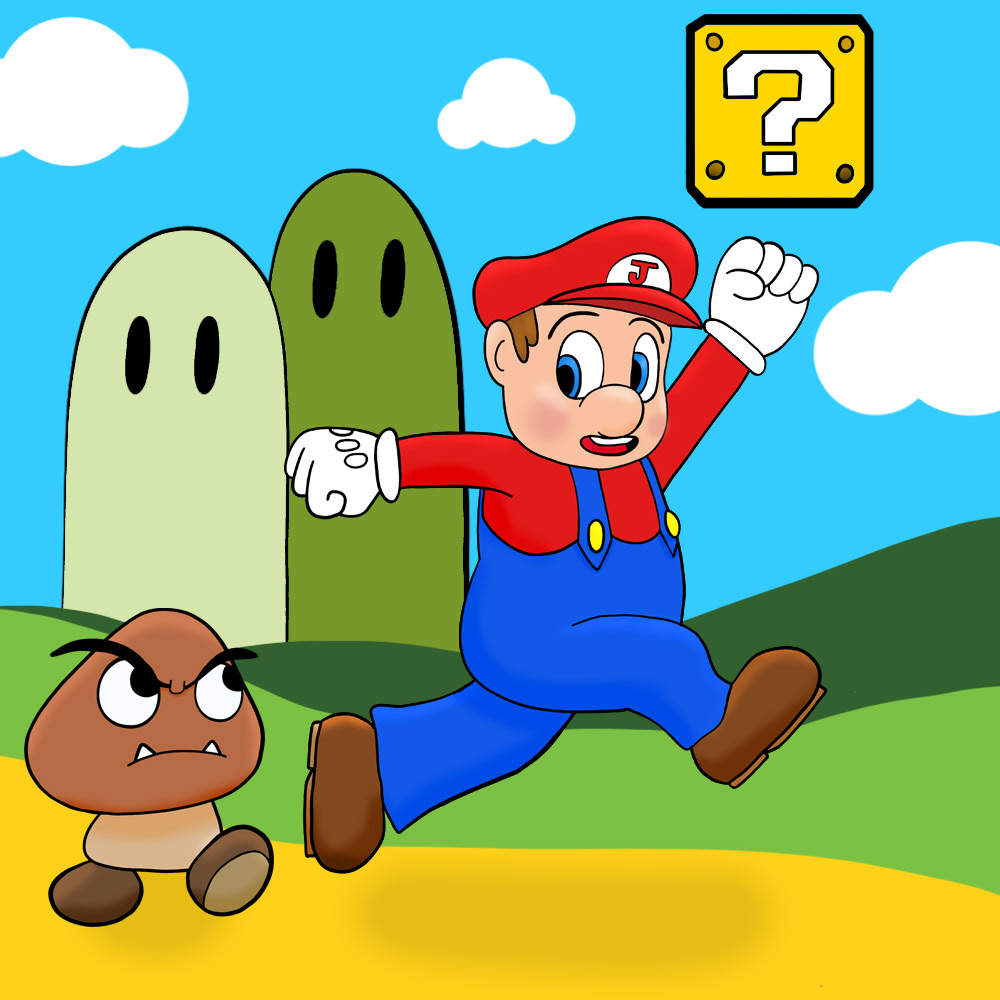 Drew my brother as Mario