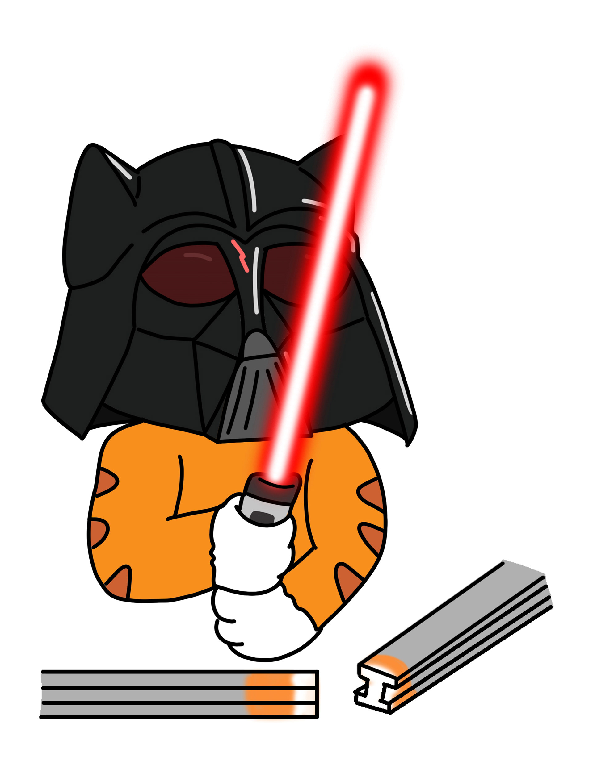 Provided prompt: My fiance is a welder loves star wars harry potter and our orange Tabbies