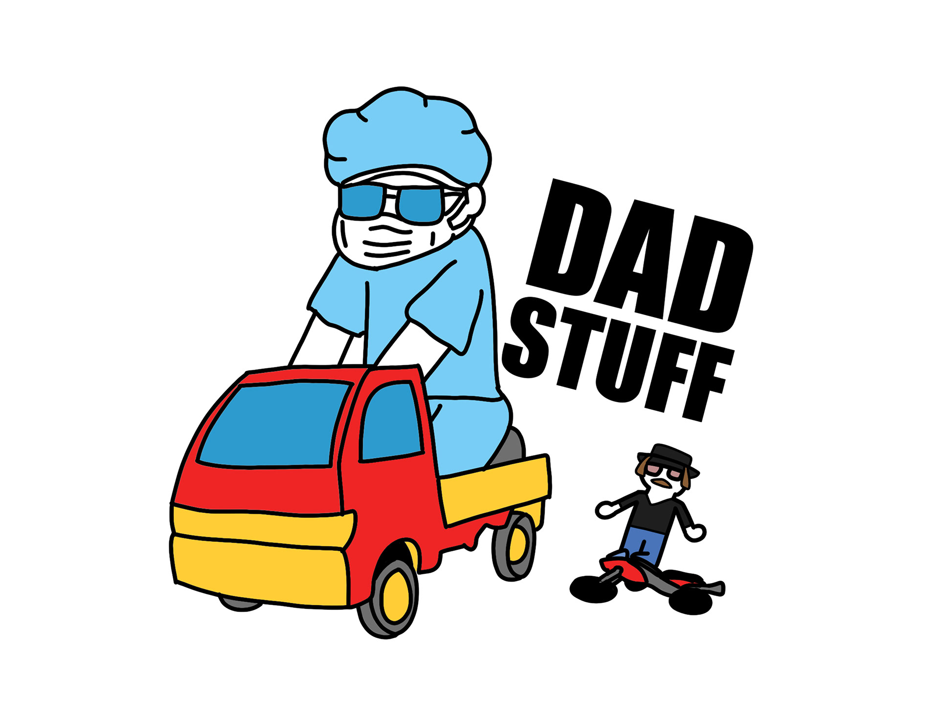 Provided prompt: Nurse, Dad, Mini Truck, Kid Rock, Motorcycle