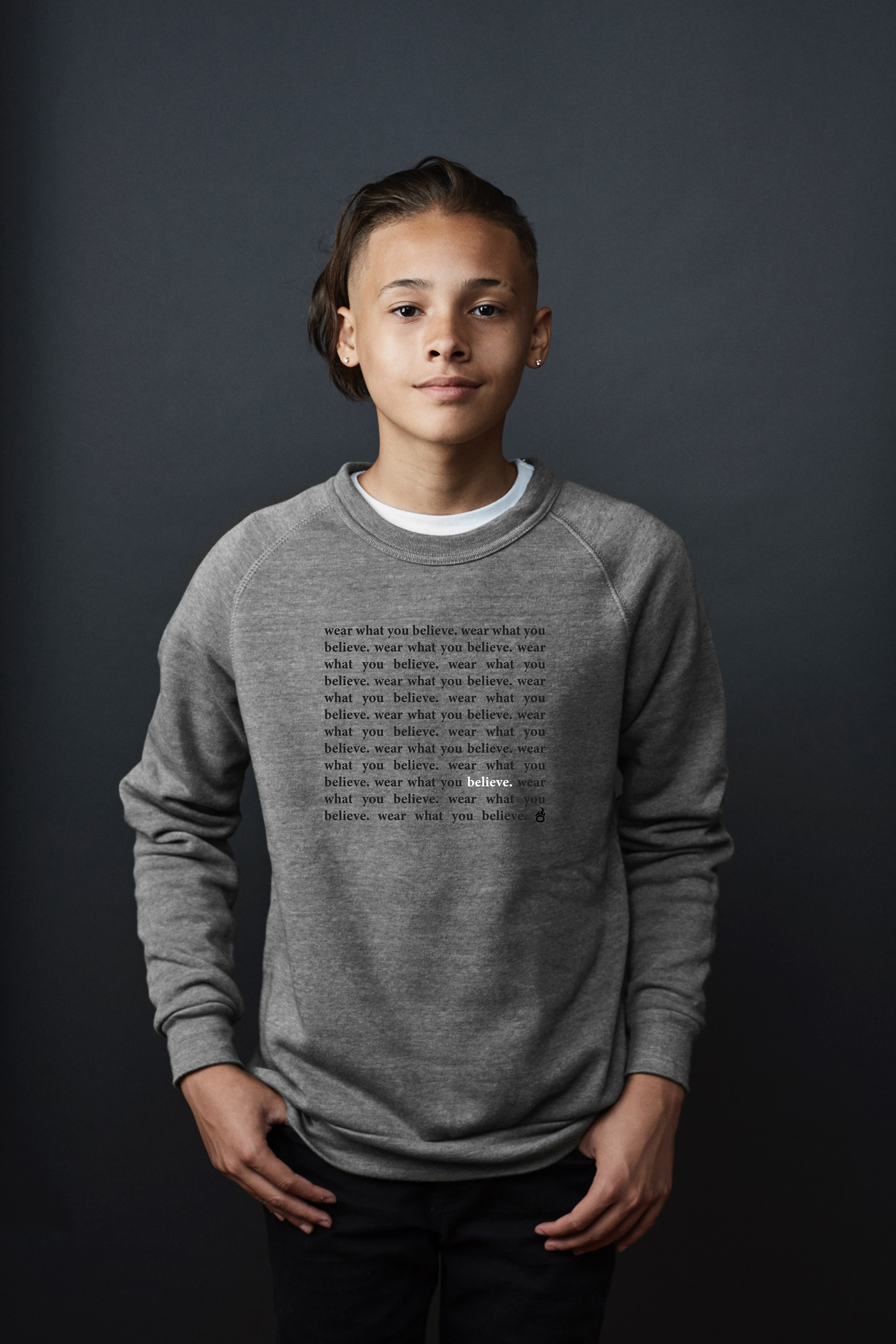 Wear What You Believe Crew - Grey