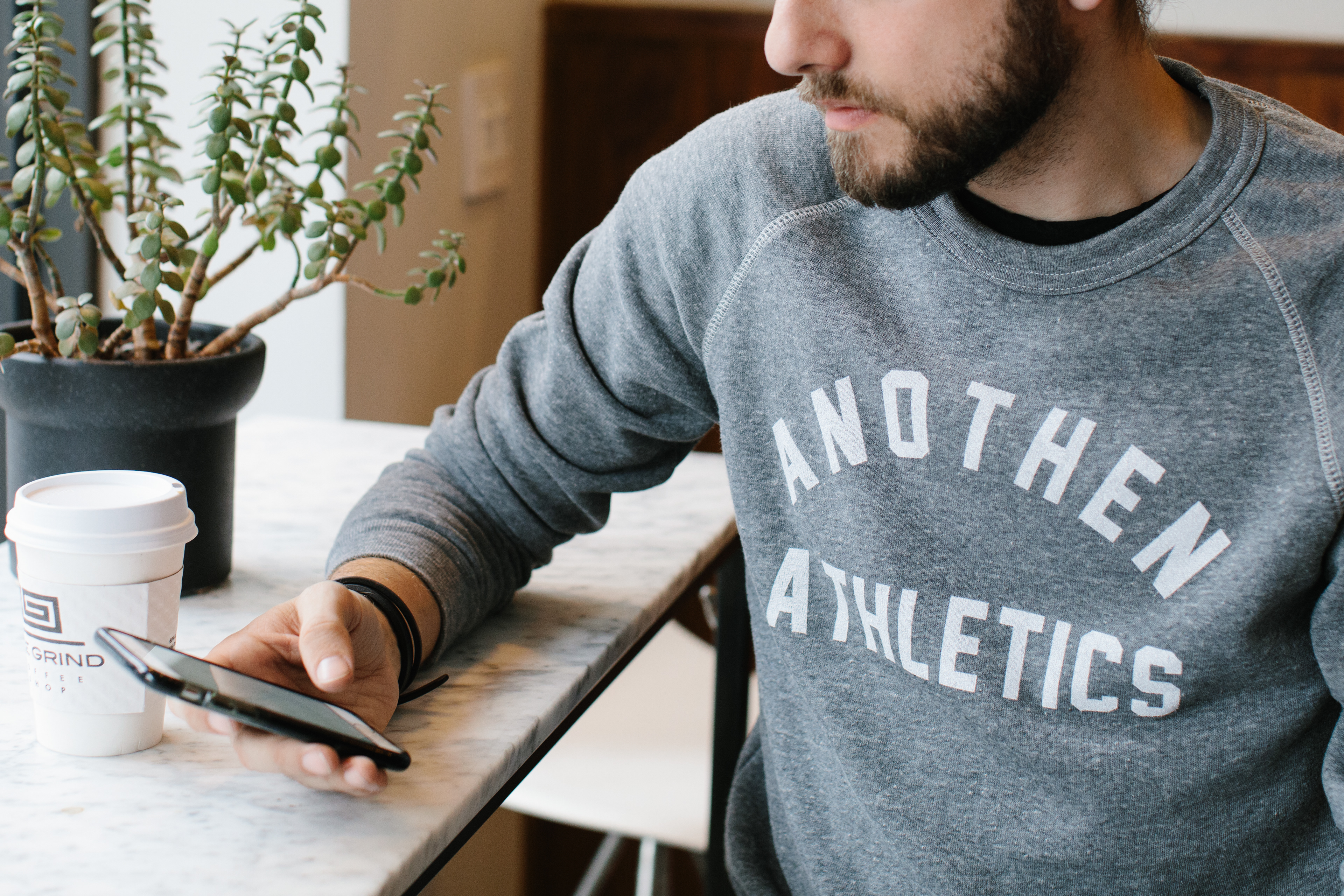 Anothen Athletics Heather Grey Crew