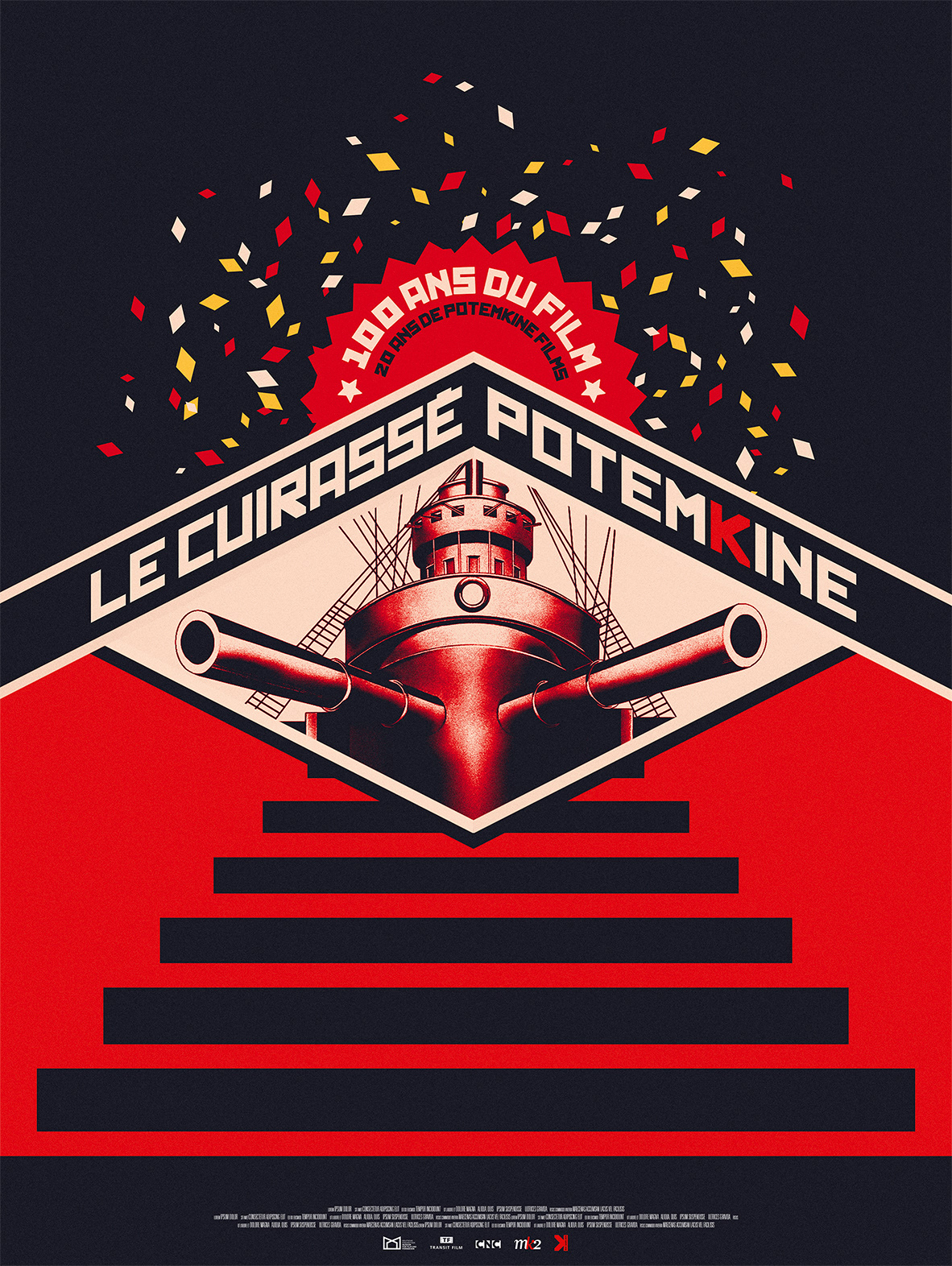 Maquette affiche pour les 100 ans du Cuirassé Potemkine © Bombaliska