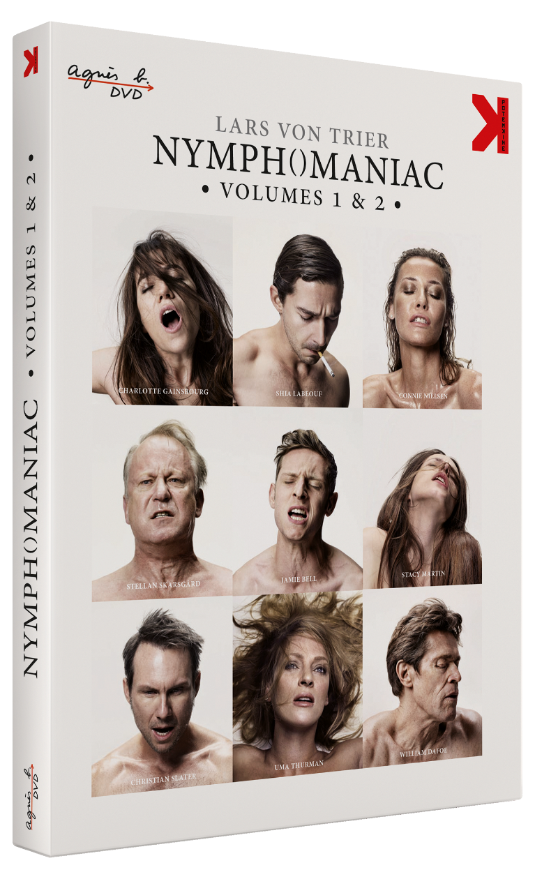 Nymphomaniac Volumes 1 & 2 DVD D'après artwork © The Einstein Couple