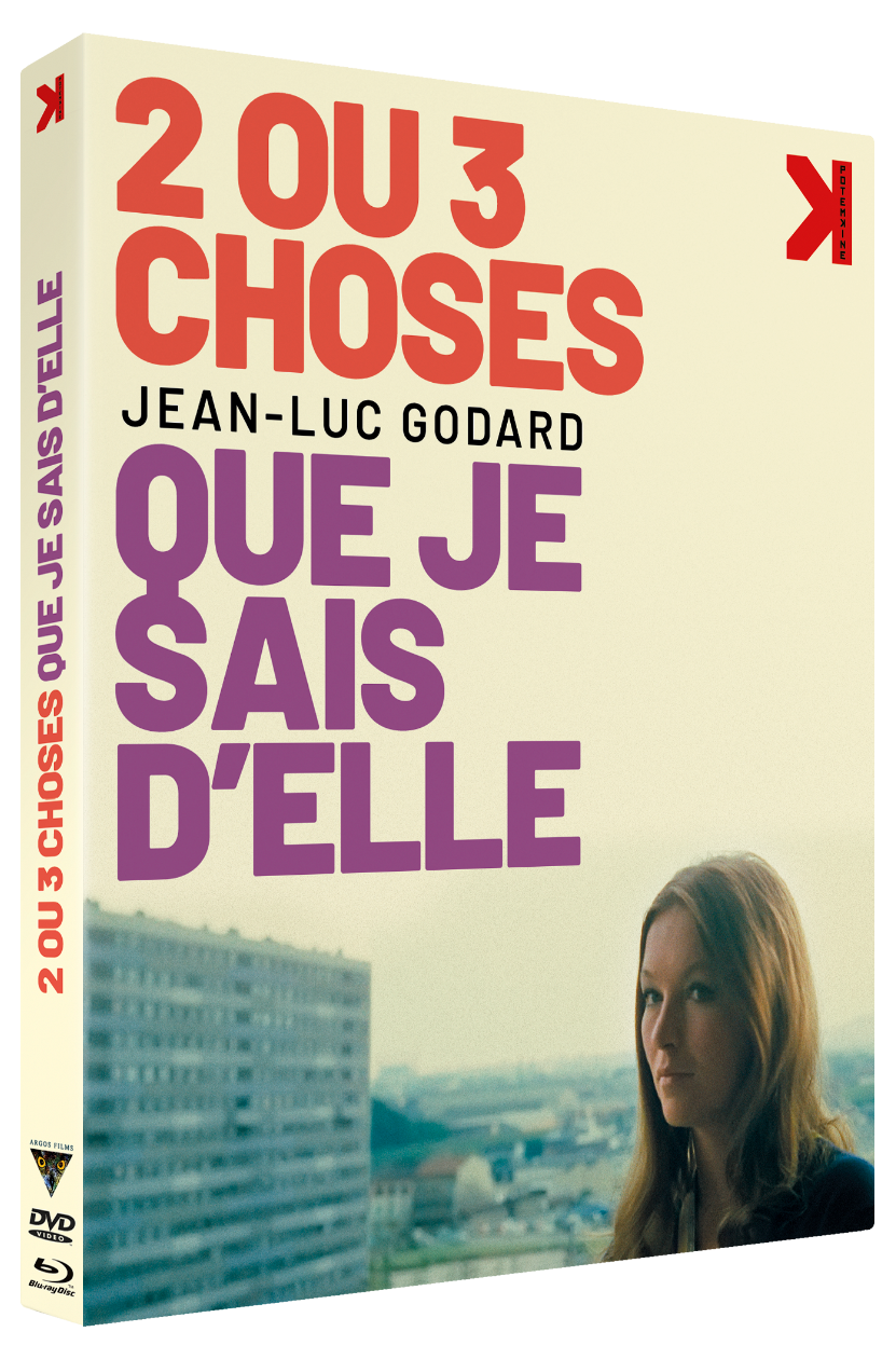 2 ou 3 Choses que je sais d'Elle, de Jean-Luc Godard Packaging Combo DVD + Blu-ray et promotion de la sortie