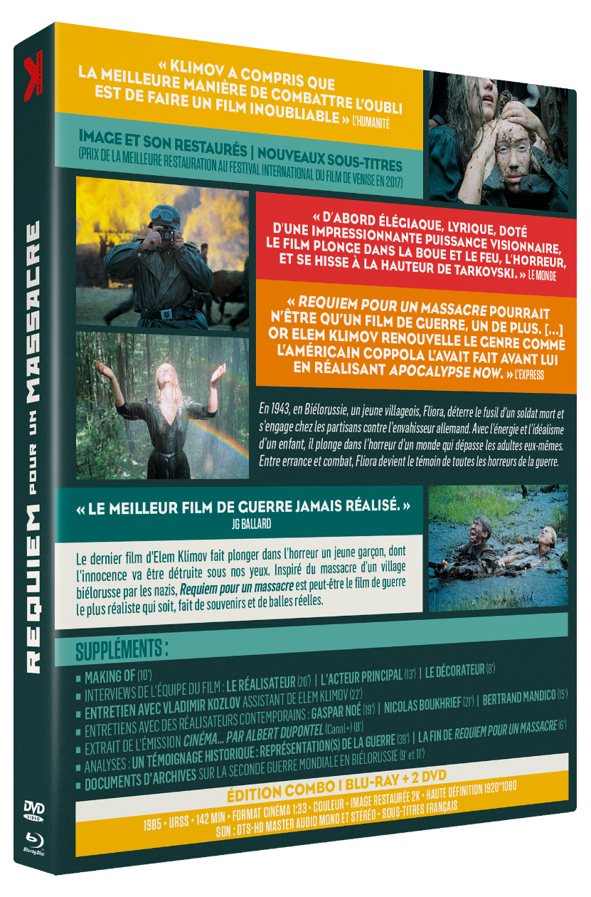 Requiem pour un Massacre, de Elem Klimov Packaging Combo DVD + Blu-ray et promotion de la sortie D'après artwork © Gilles Vranckx