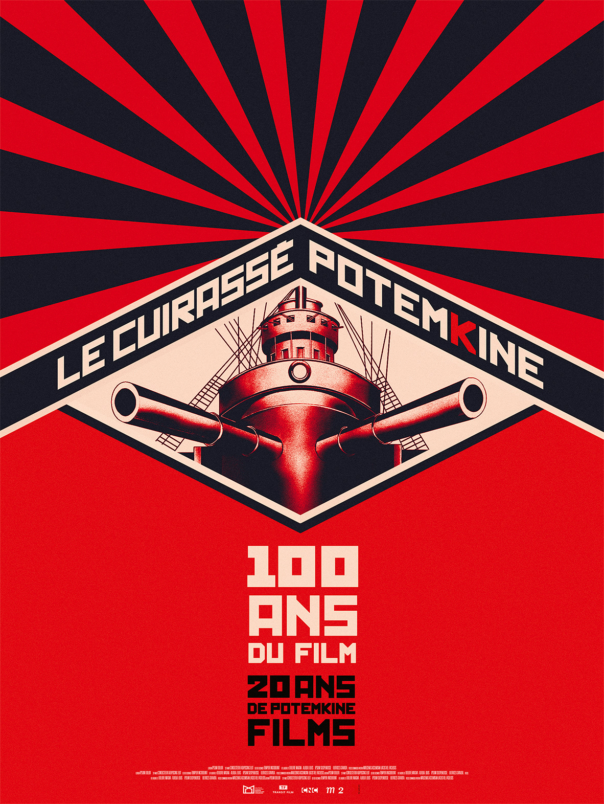 Maquette affiche pour les 100 ans du Cuirassé Potemkine © Bombaliska