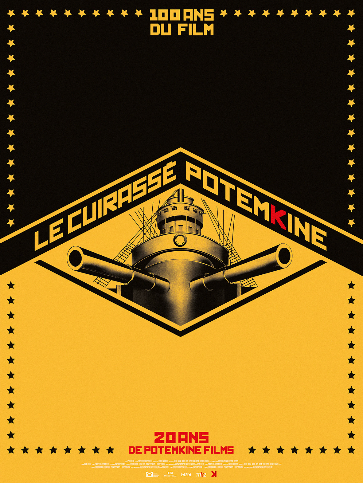 Maquette affiche pour les 100 ans du Cuirassé Potemkine © Bombaliska