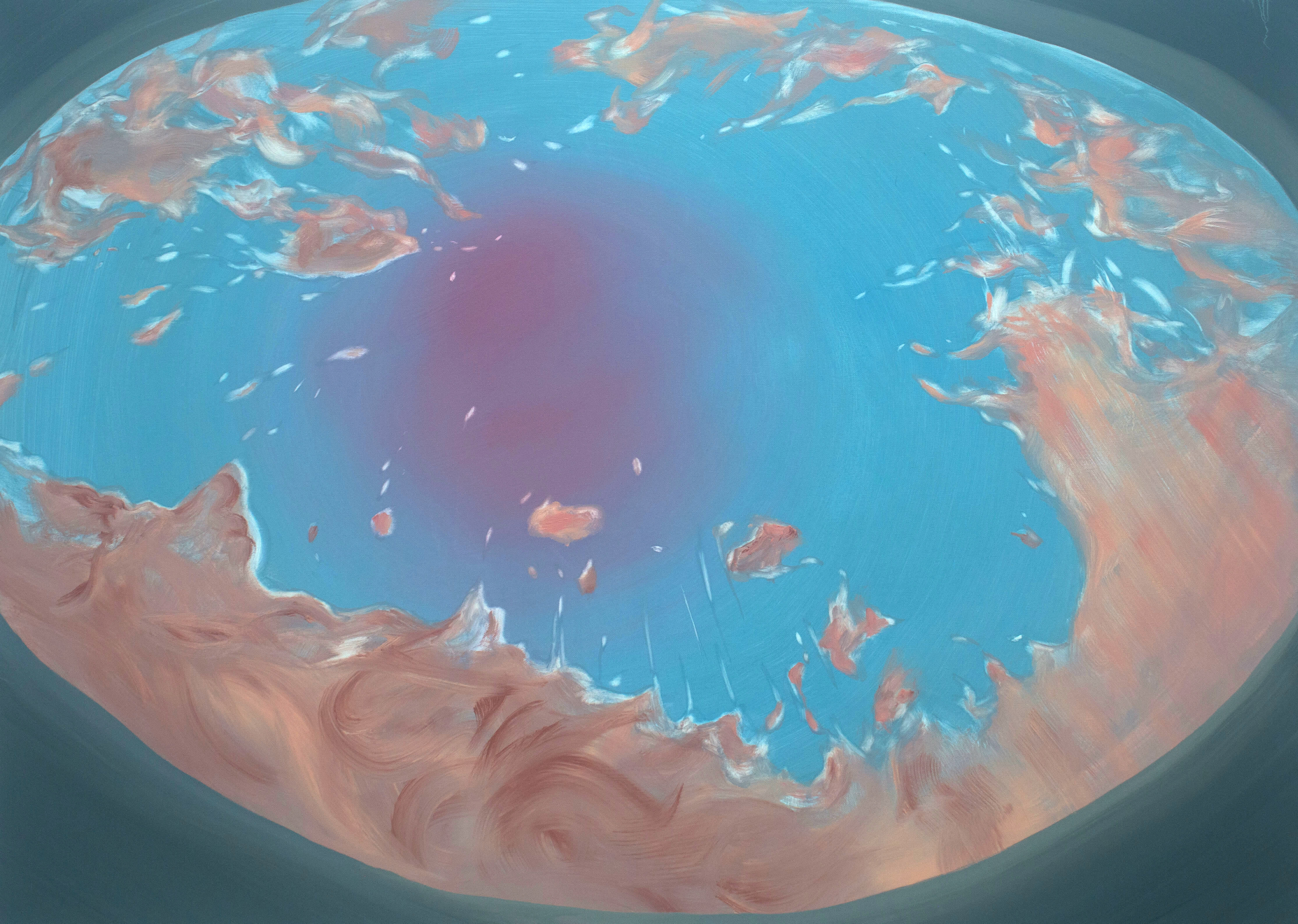 Waves bring, oil on canvas, 65.2x91.0cm, 2021