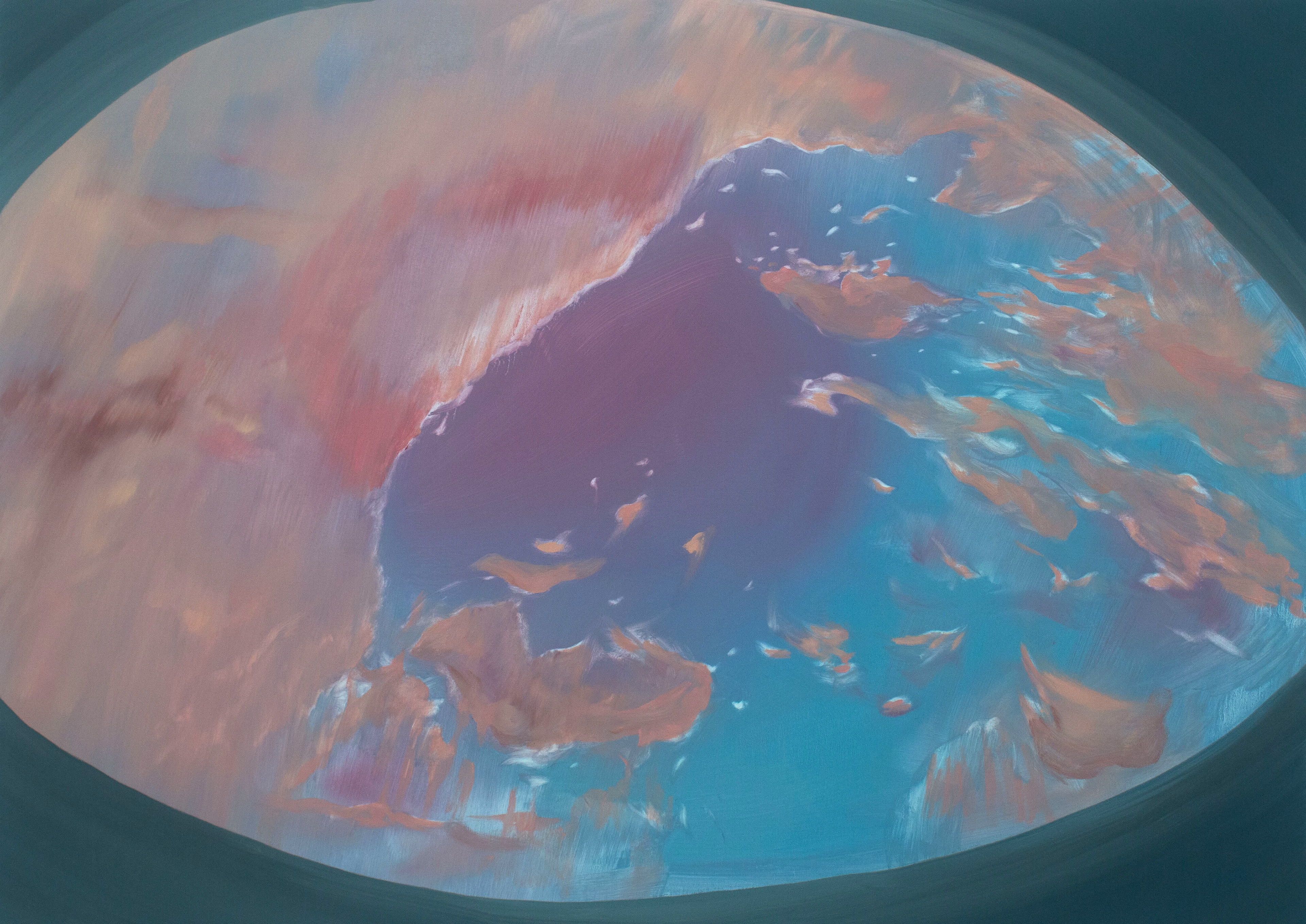 Waves bring, oil on canvas, 65.2x91.0cm, 2021