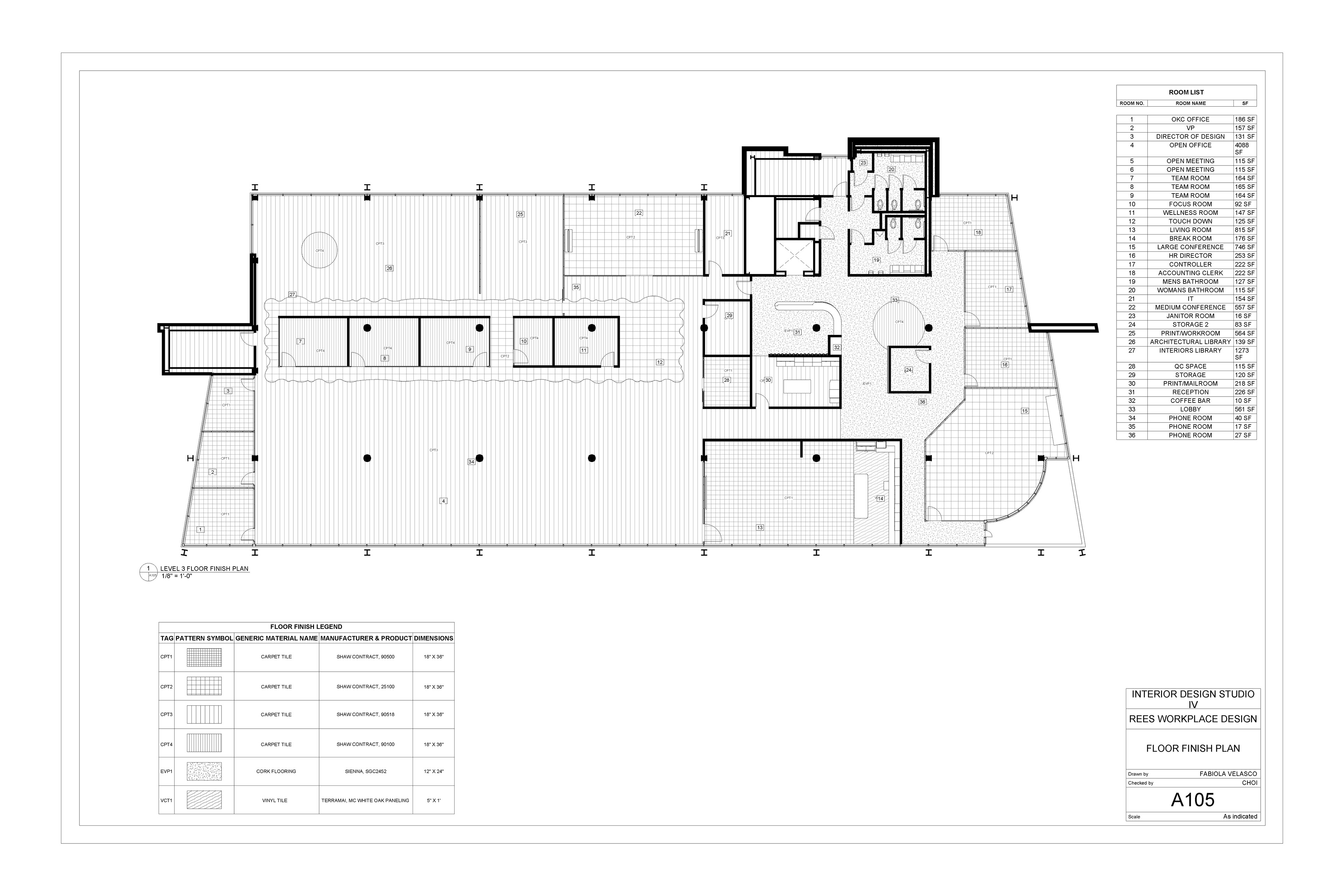 Floor Finish Plan