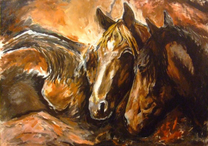 THREE HORSES