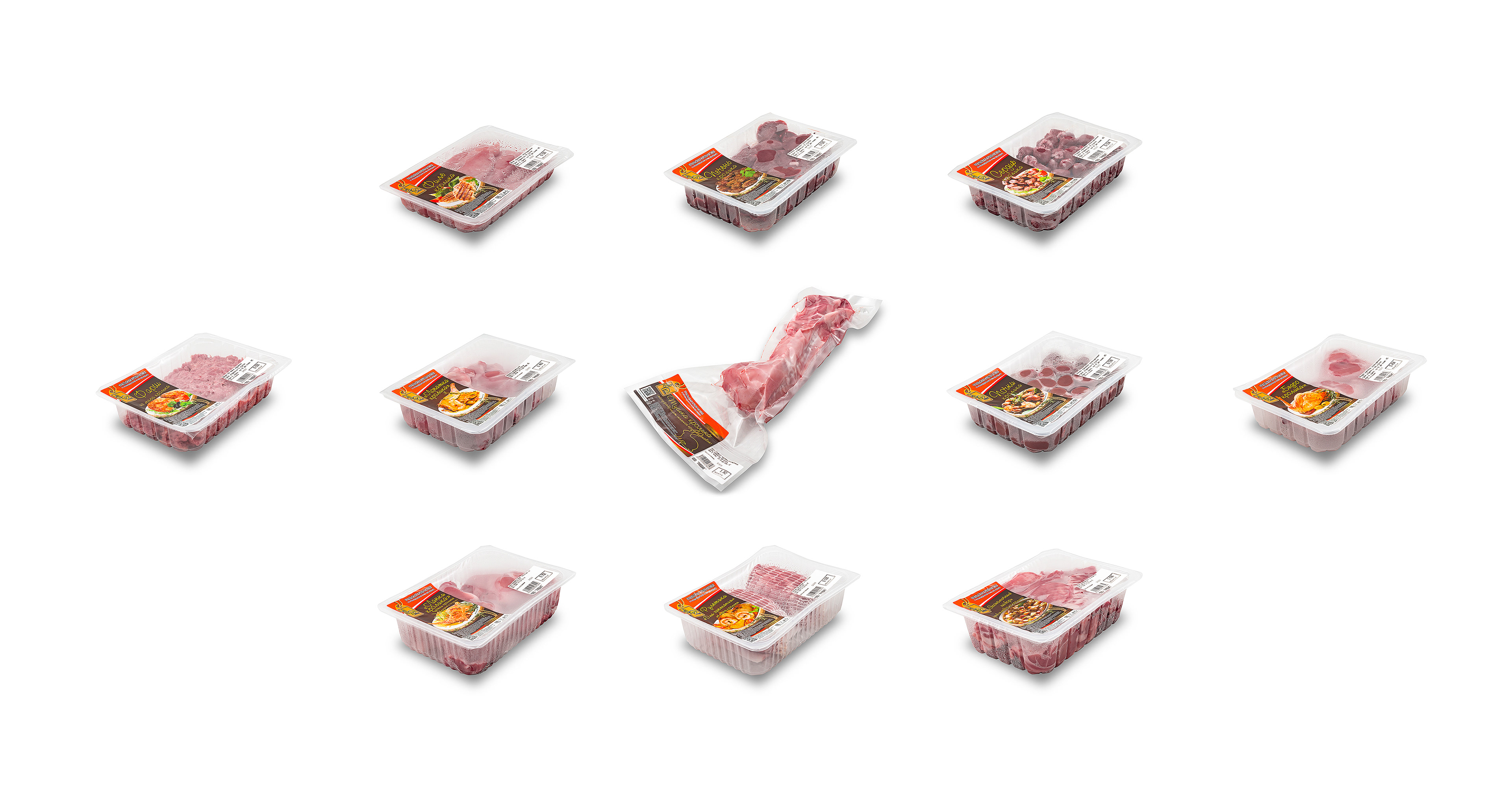 Профессиональный фотоснимок полуфабрикатов из крольчатины для производителя