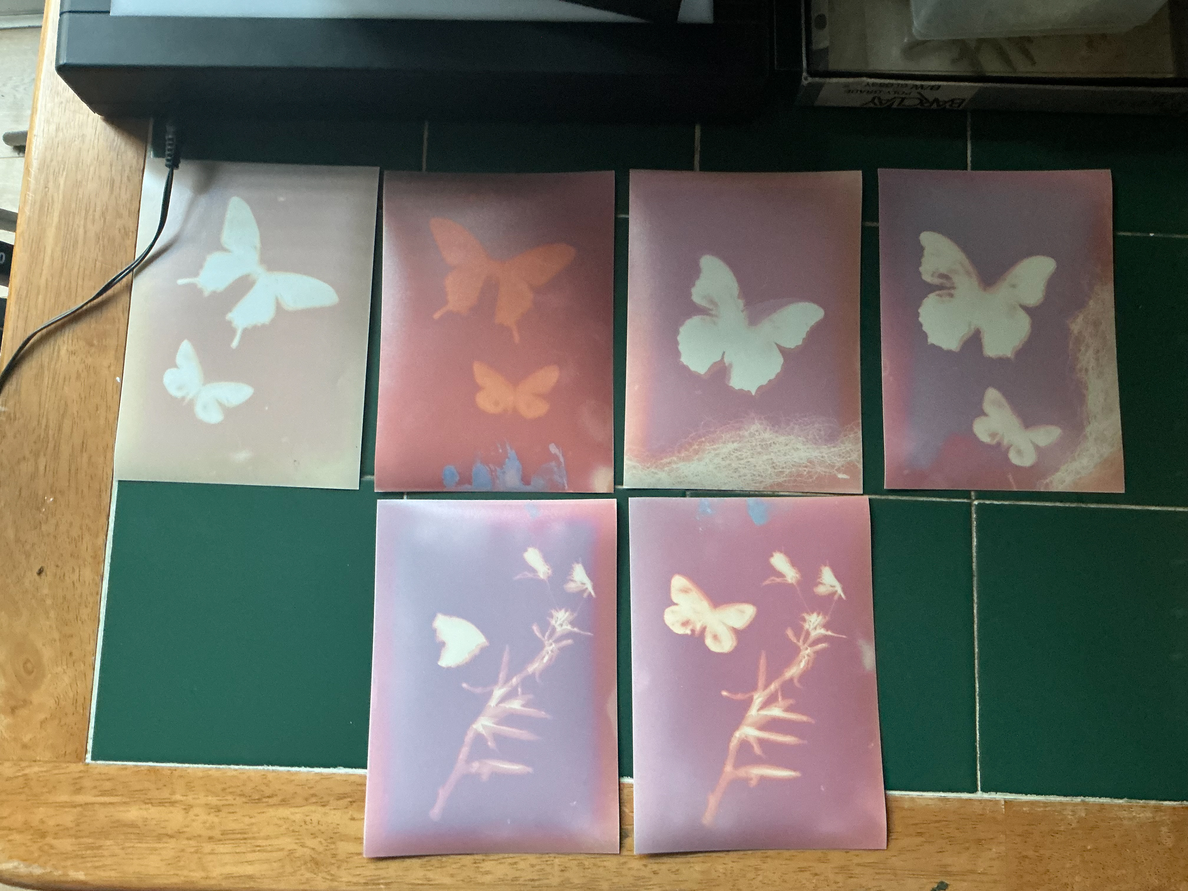 1 fixed rest Unfixed lumin prints 