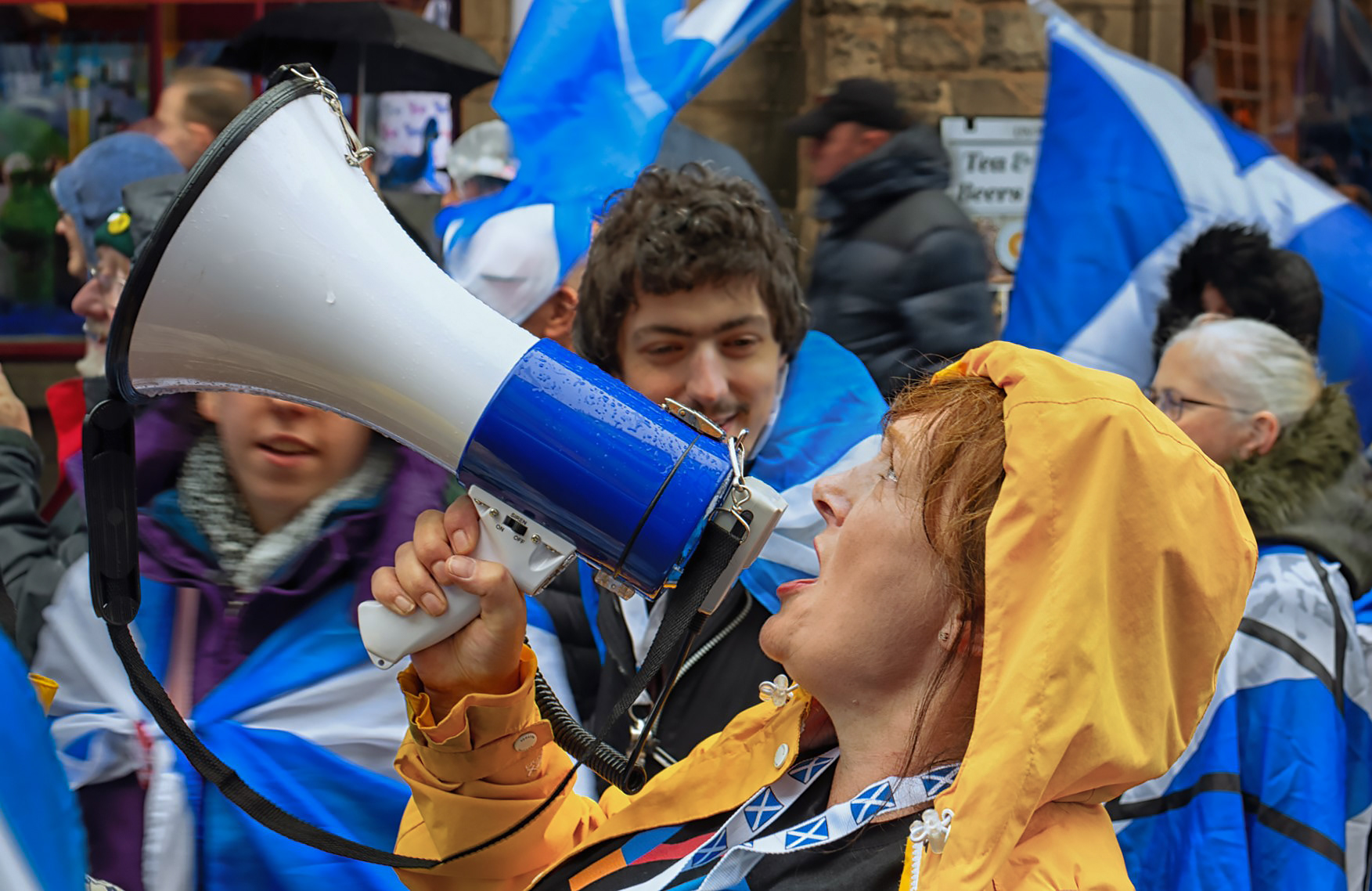 The Shout. Taken at an independence march in Edinburgh.