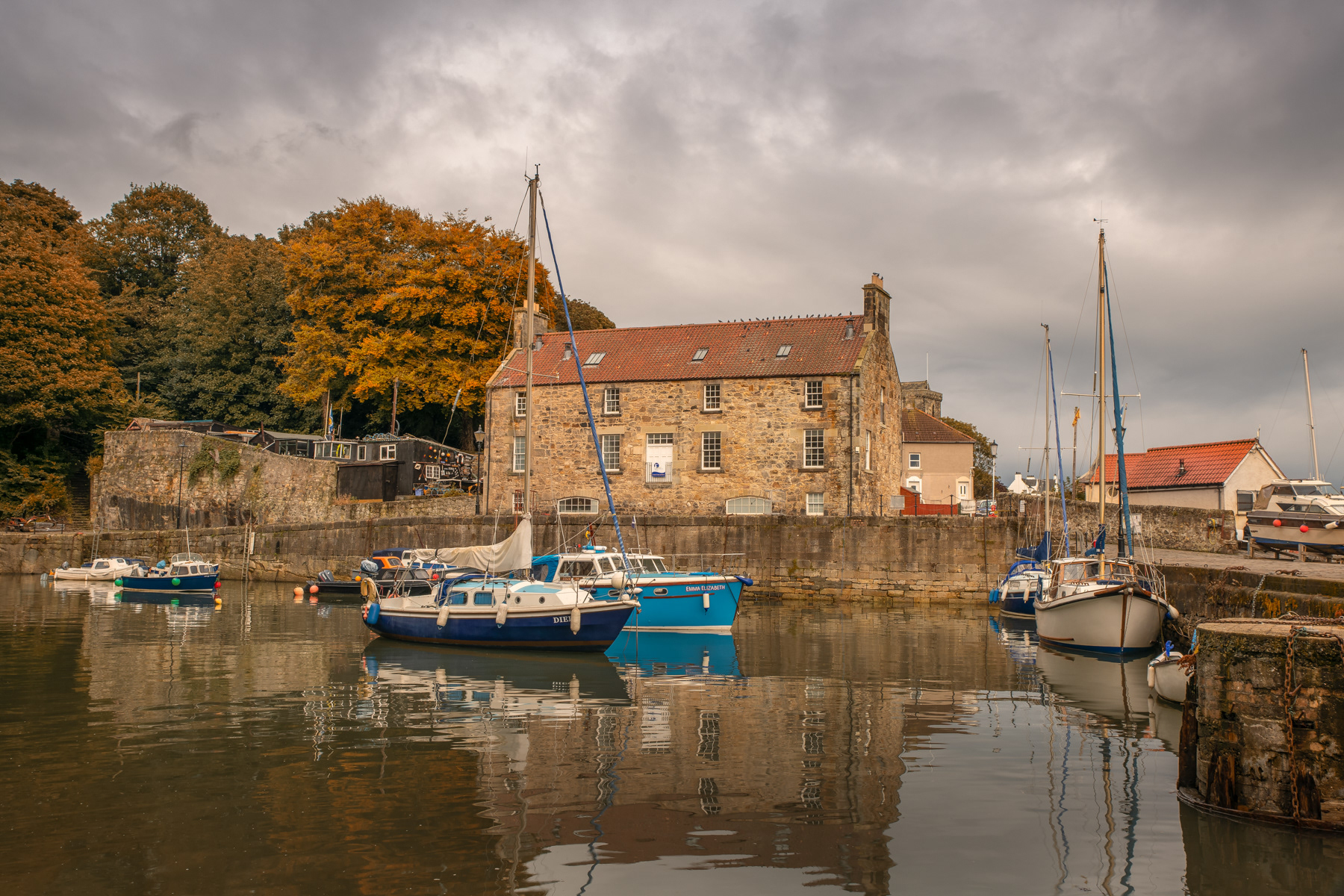 Boats in Dysart Harbour