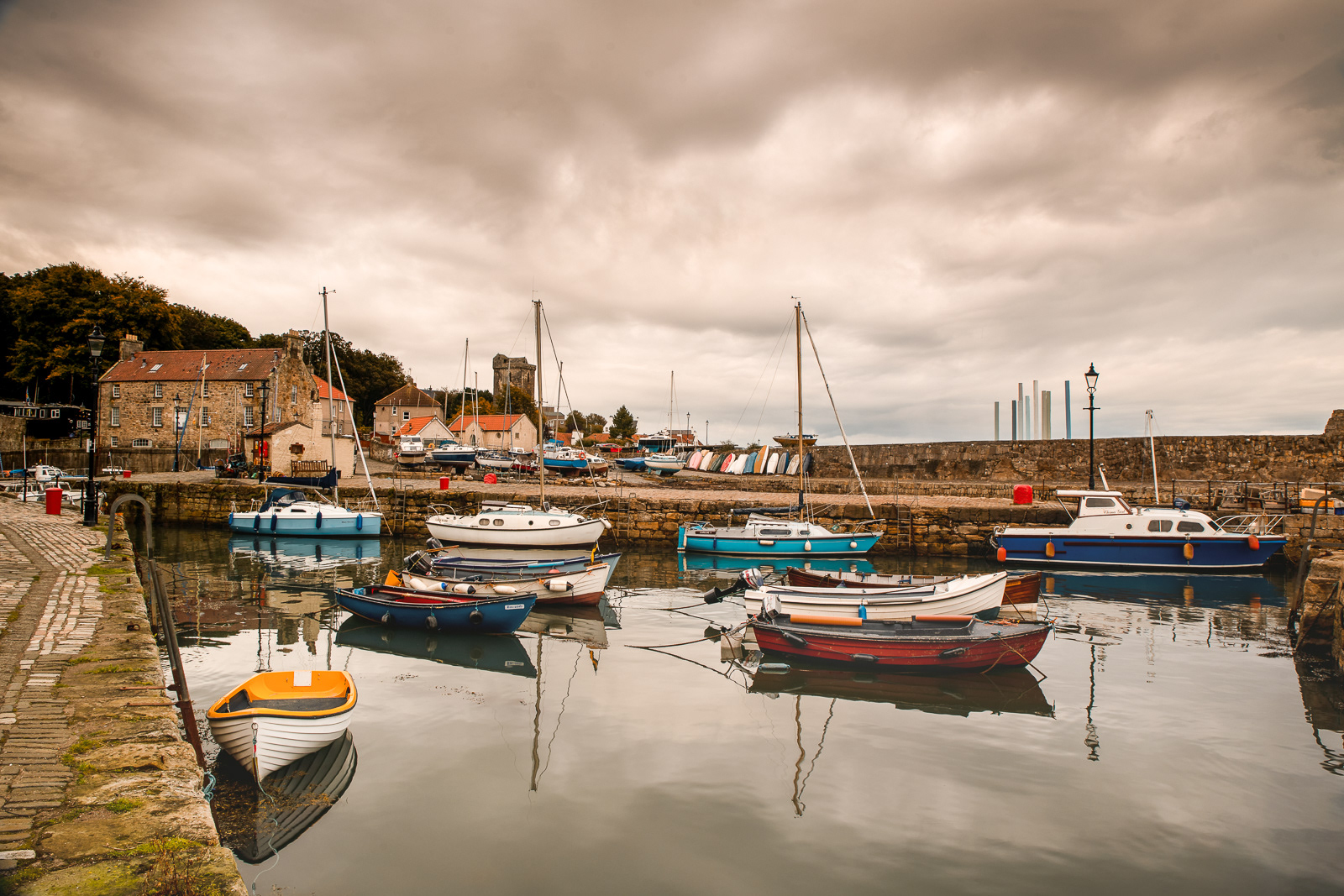 Colourful Boats in Dysart Harbour 