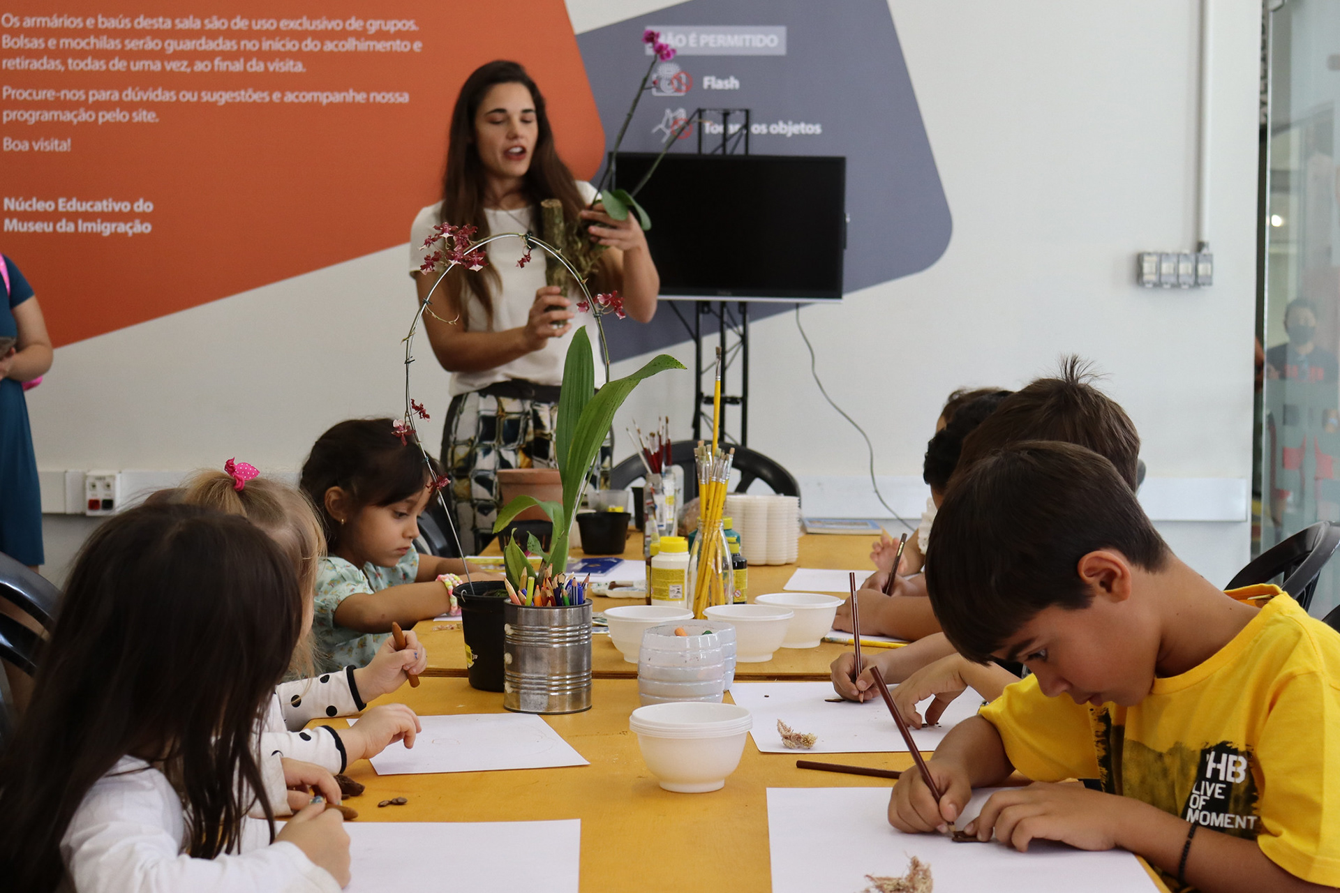 Oficina de orquídeas para crianças