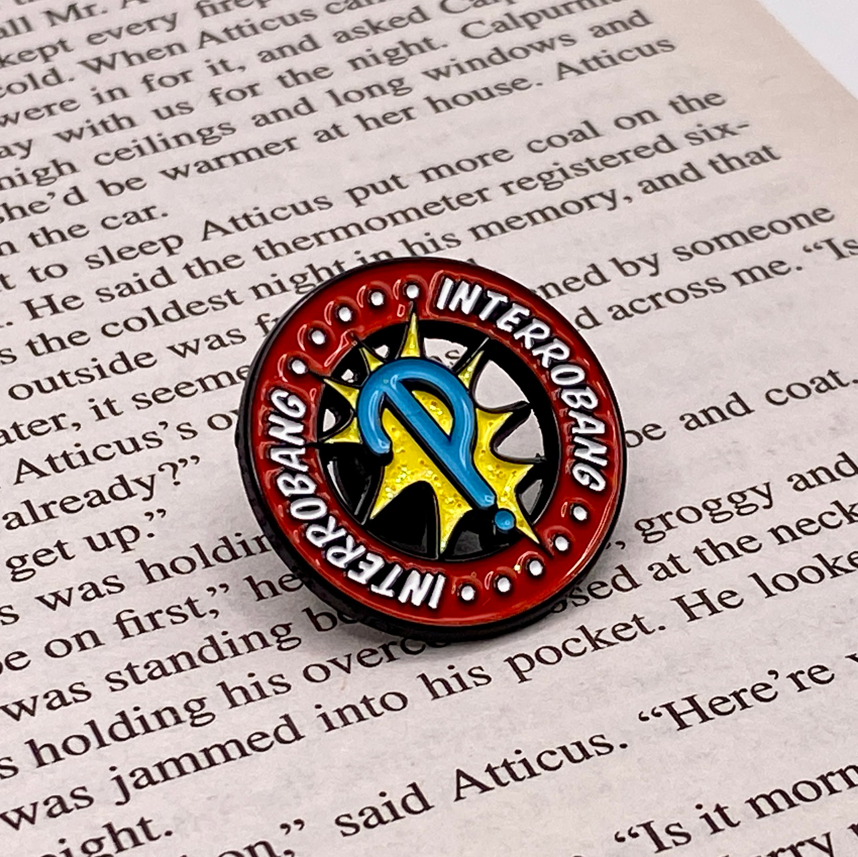 Interrobang Enamel Pin