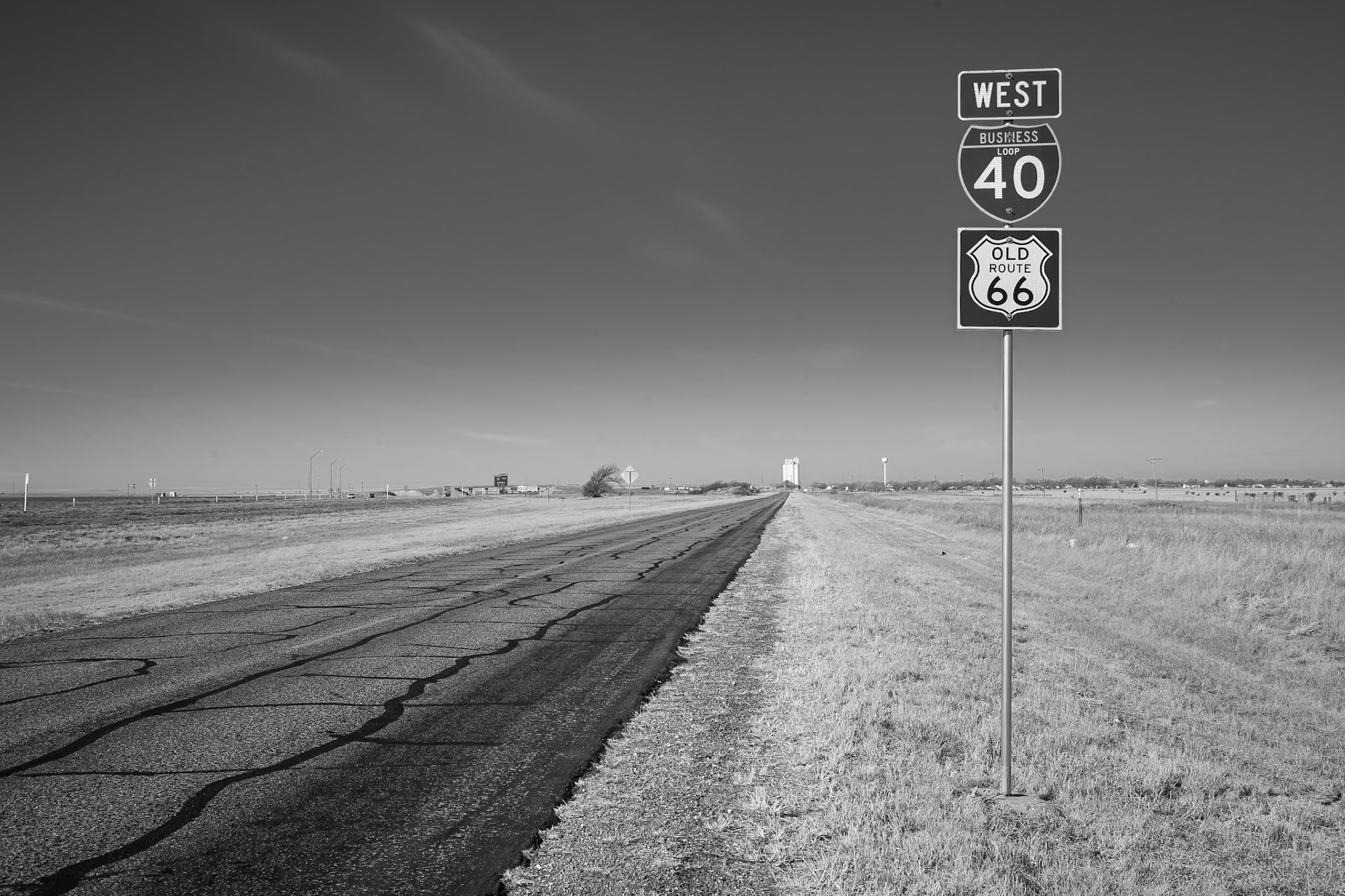 Route 66, Adrian, Texas. February 2009.