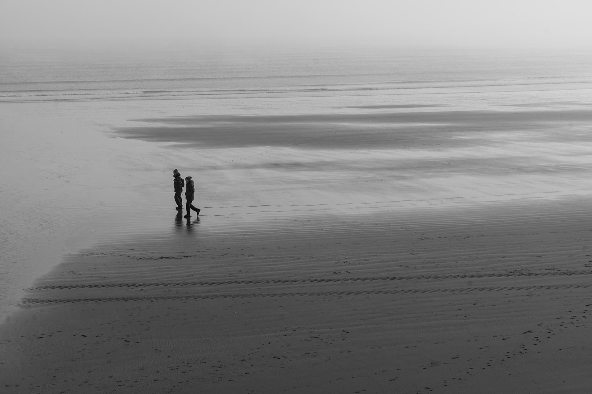 Footprints. Filey. December 2024