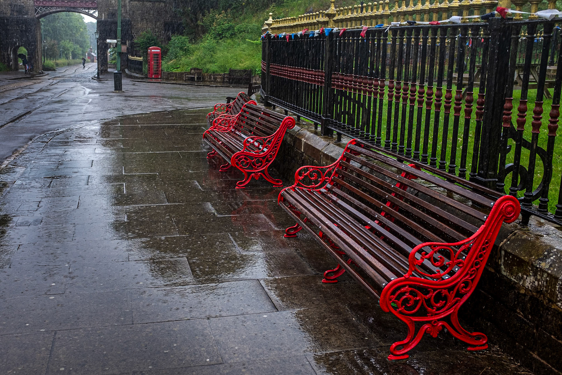 Rainy Day. Crich Tramway Village, Derbyshire. July 2023.