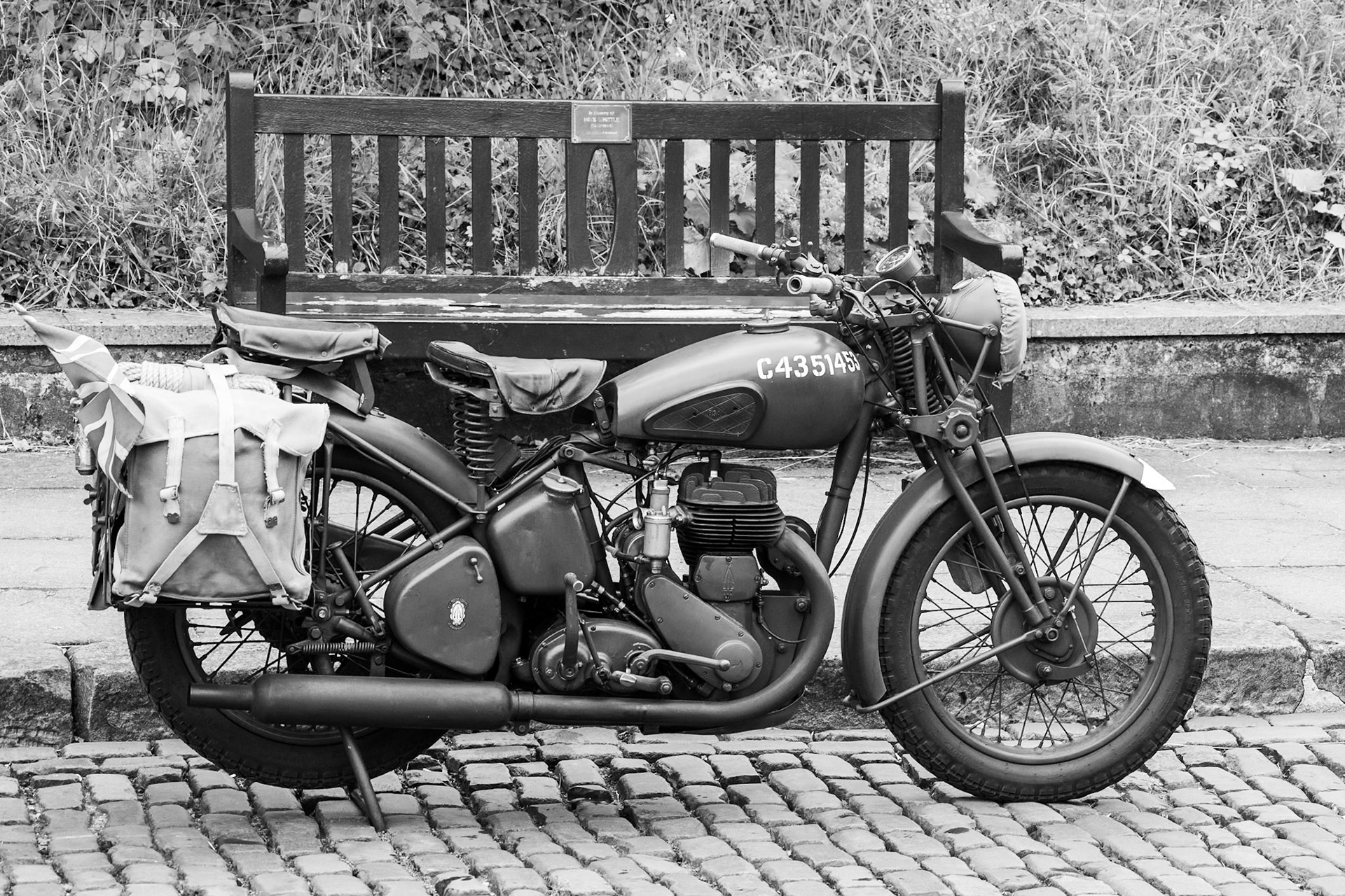 BSA. Crich Tramway Village, Derbyshire. August 2021.