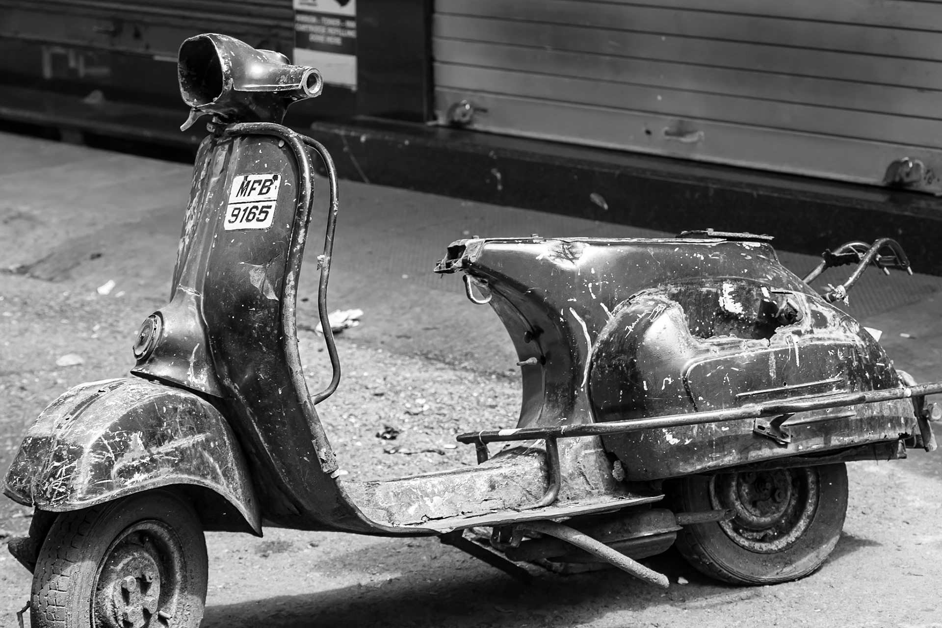 Piaggio Vespa. Mumbai, Maharashtra. September 2008.