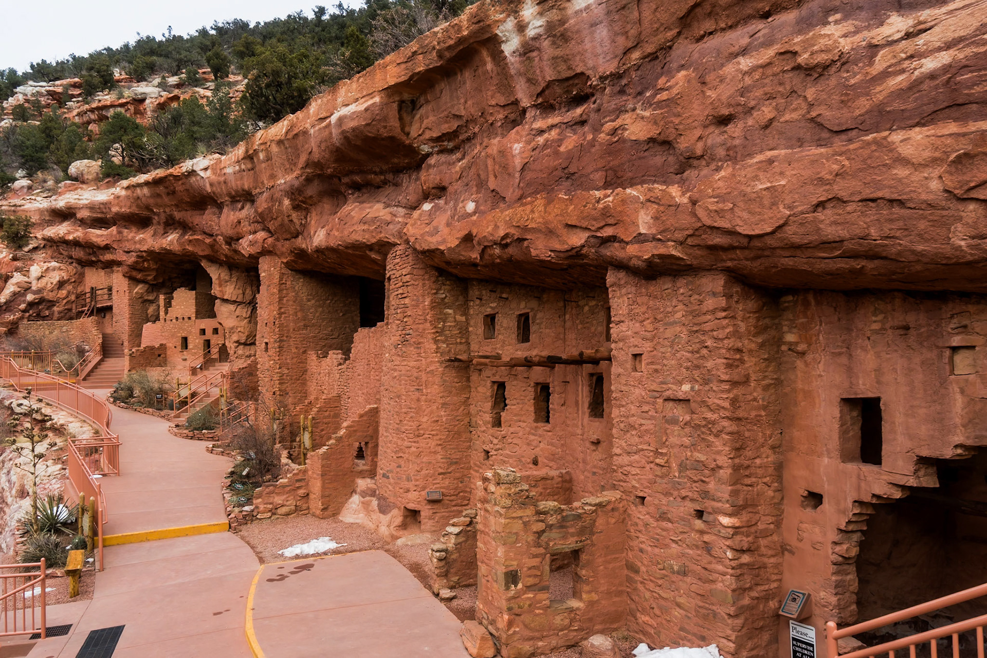 Native American cliff dwellings. December 2016
