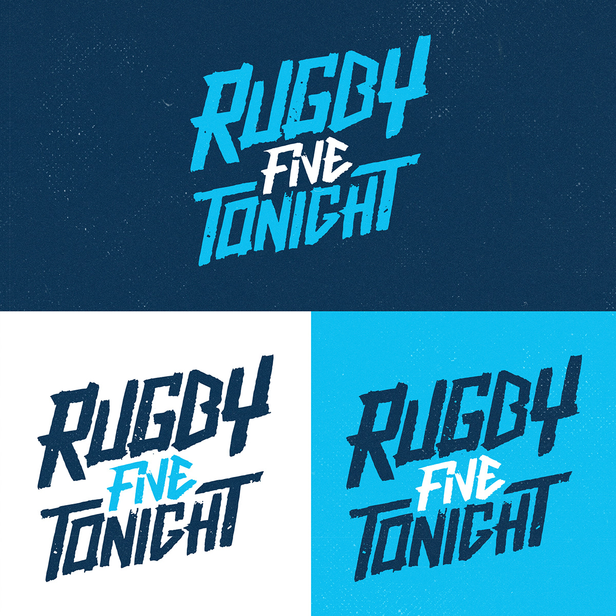 mathieu gauzy - Logo + Typo Rugby Five Tonight.