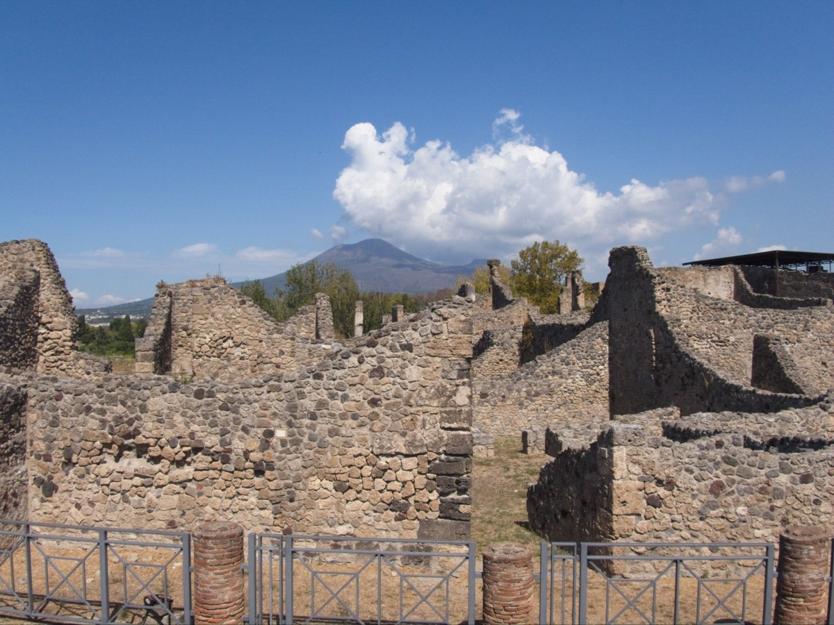 Vesuvius in the background