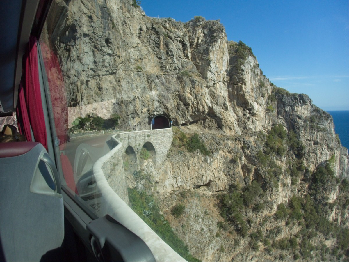 Look how close we are to the guardrail!