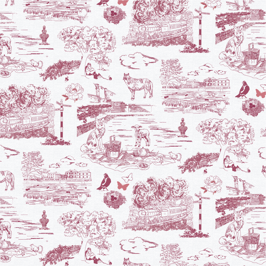 "Welcome to Misselthwaite Manor" Toile (Red)