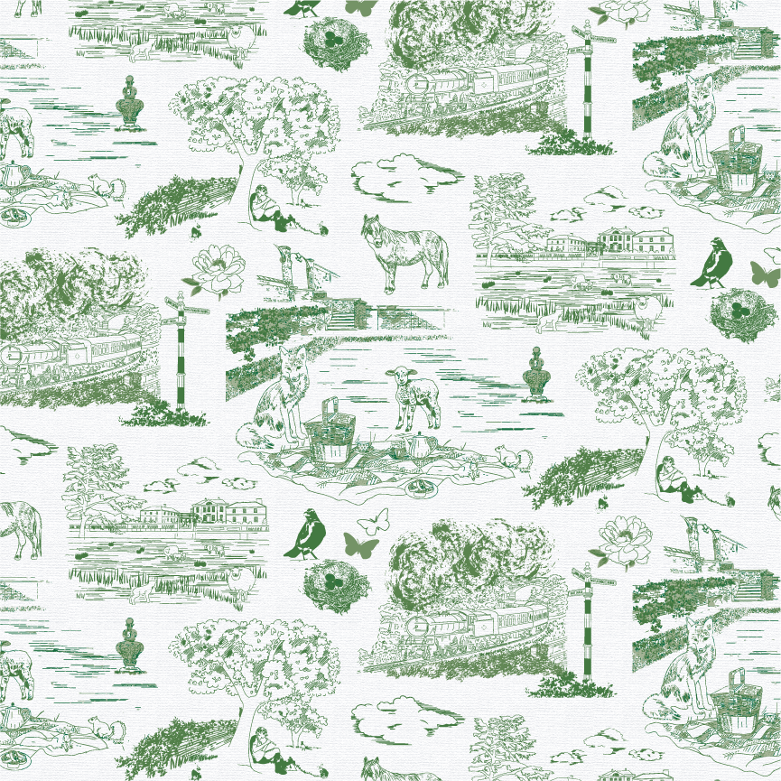 "Welcome to Misselthwaite Manor" Toile (Green)