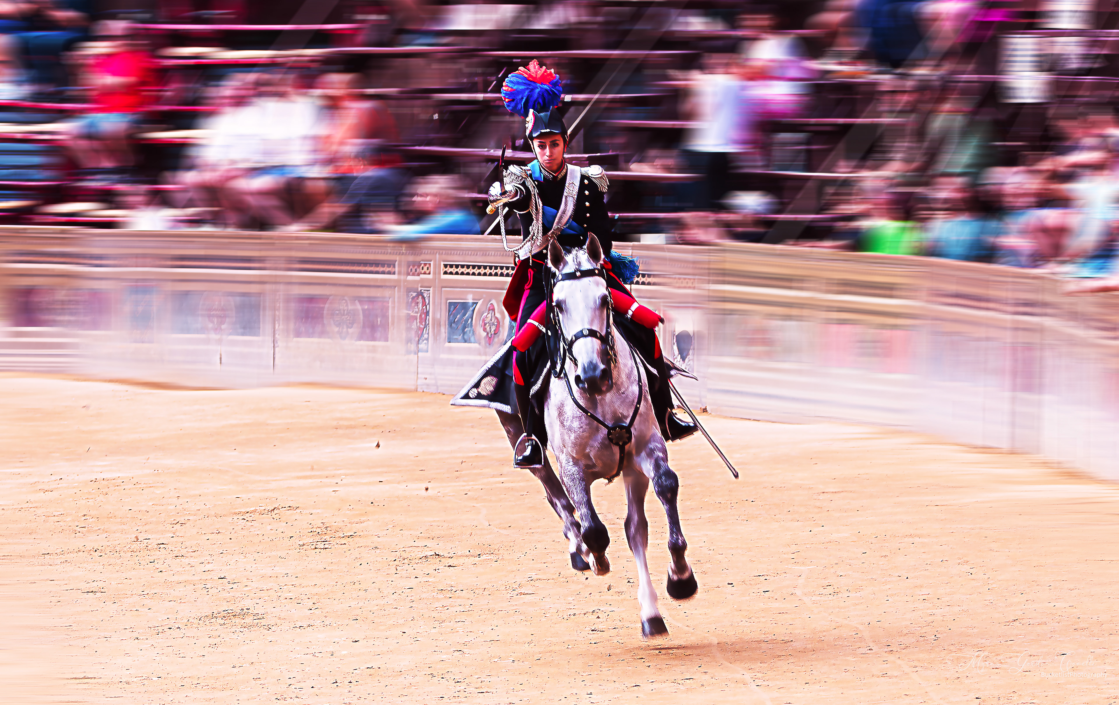 Carabinieri Charge! First time in History the Charge is lead by a women!