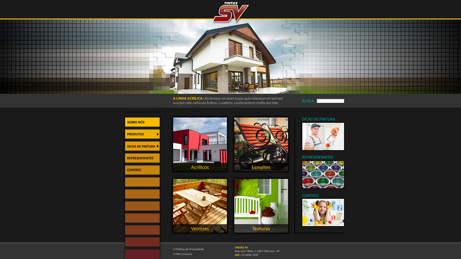 criação de site Tintas SV