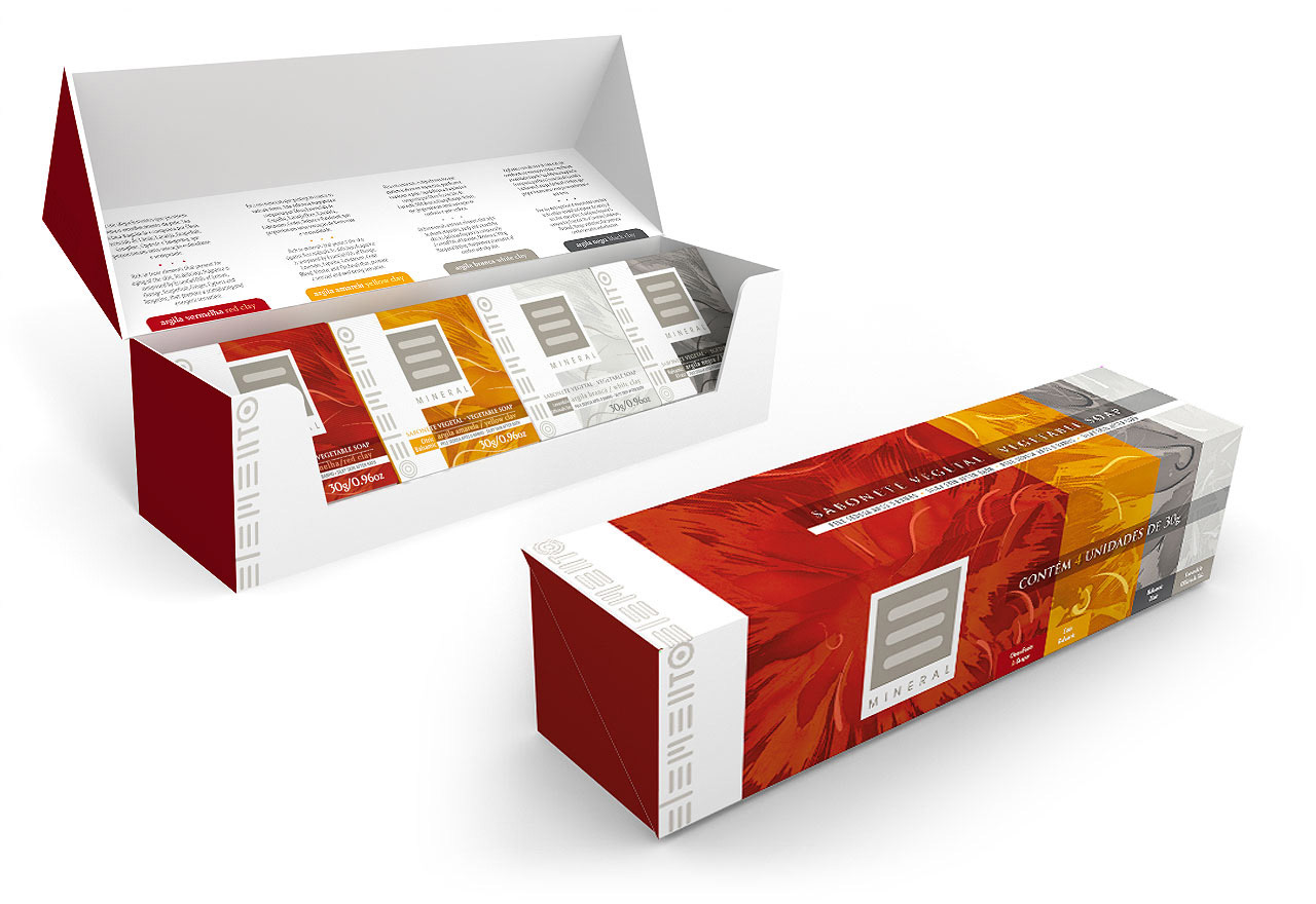 Embalagem para pack de sabonetes Elemento Mineral