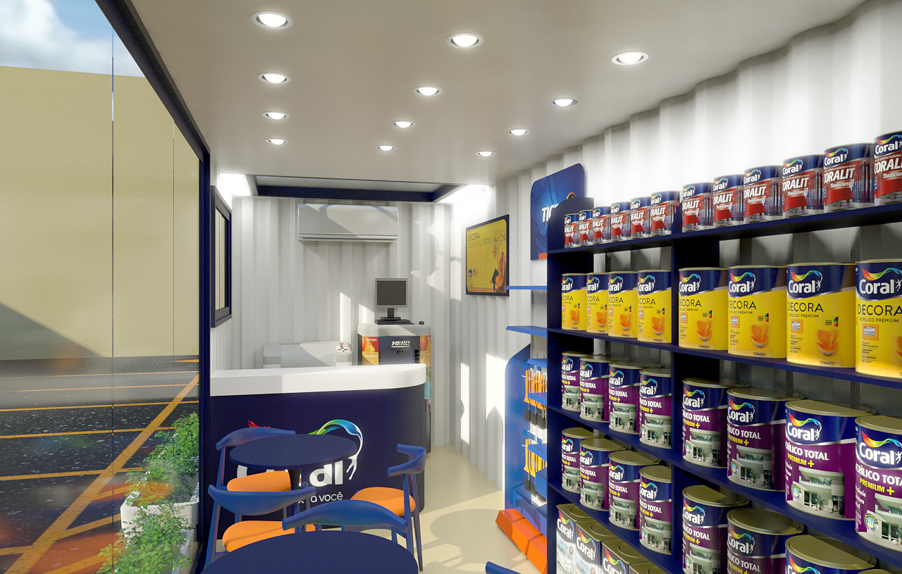 Container Store Coral - visualização de projeto