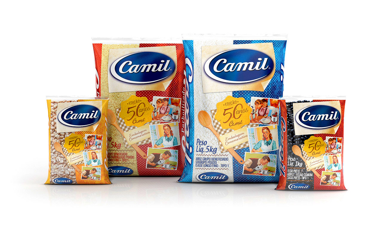 embalagem comemorativa Camil