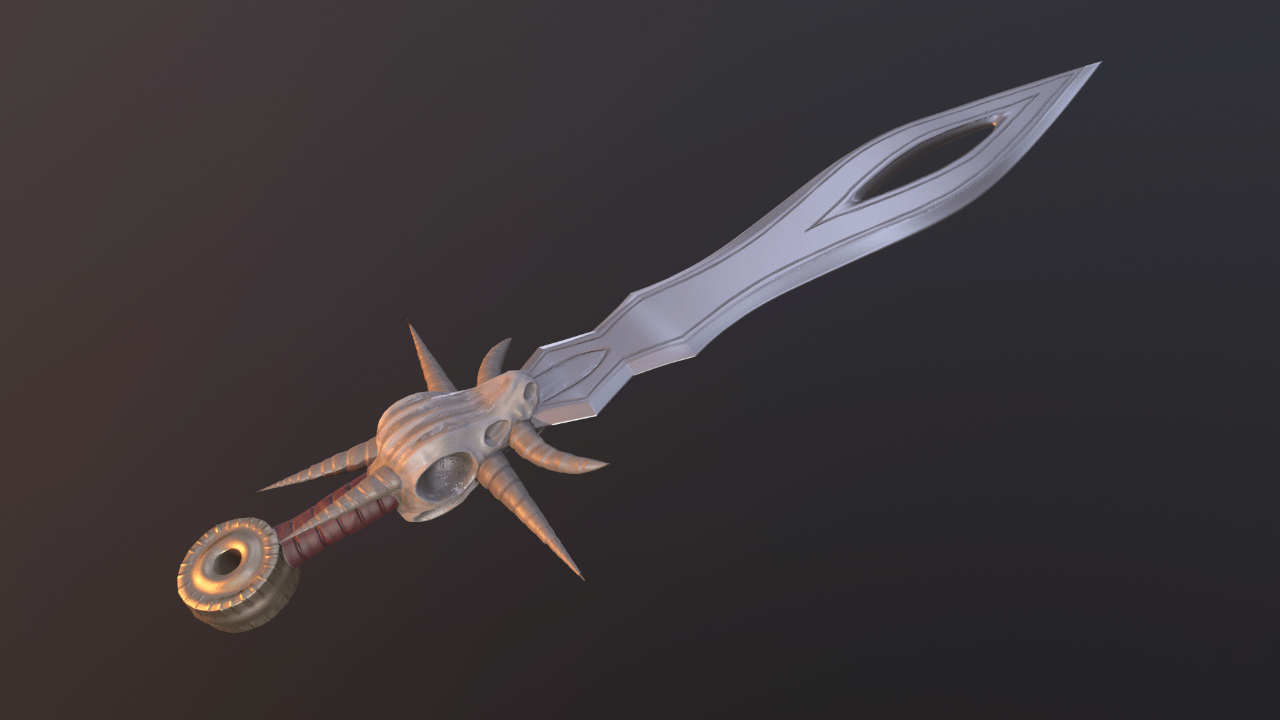 Dragon Sword, Maya, Zbrush, and Substance Painter, 2019