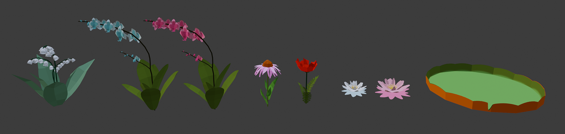 Flower Models, Blender