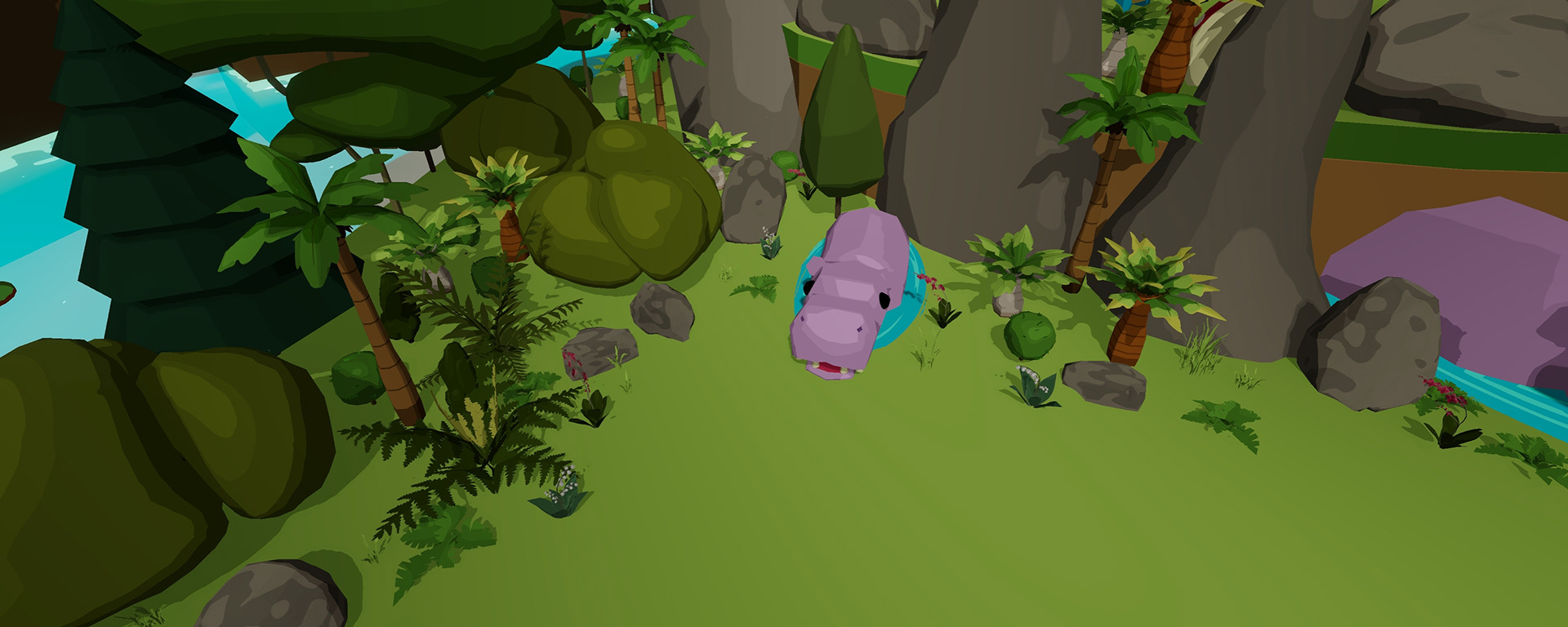 Close up of jungle setpiece level