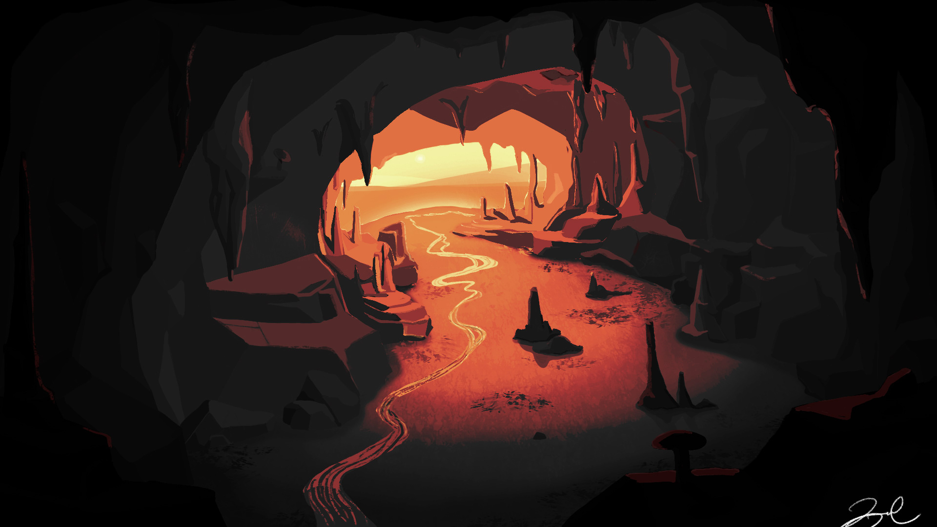 Inside of a Cave