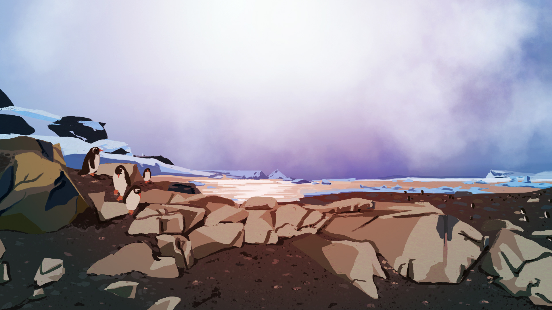 Penguins in Antartica