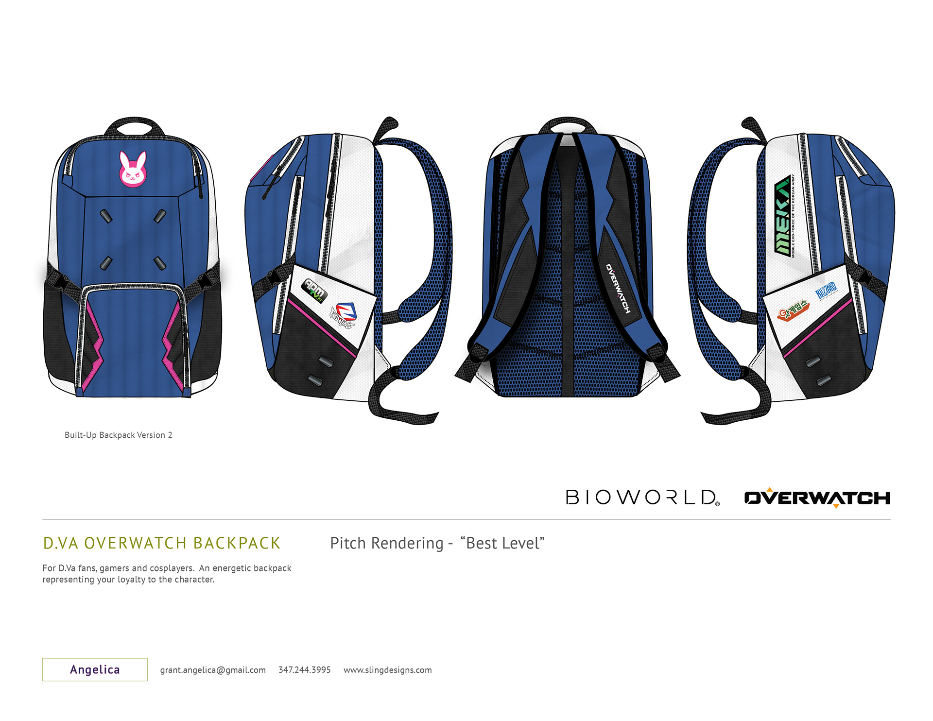 Angelica Grant's Portfolio - D.Va Overwatch Backpack