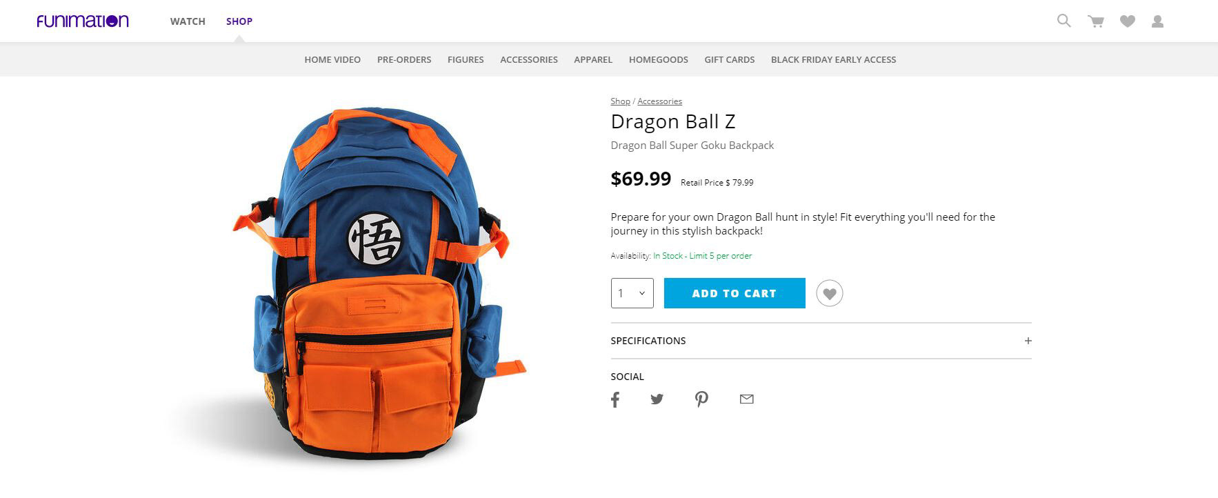 Dragon Ball Super, Backpack by Angelica Grant at