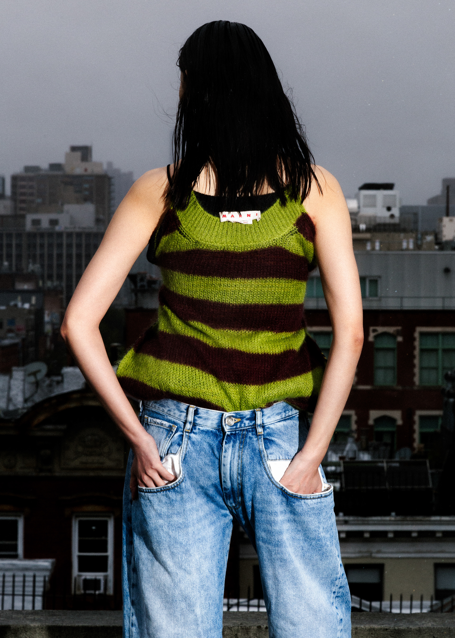 Model wears Maison Margiela & Marni