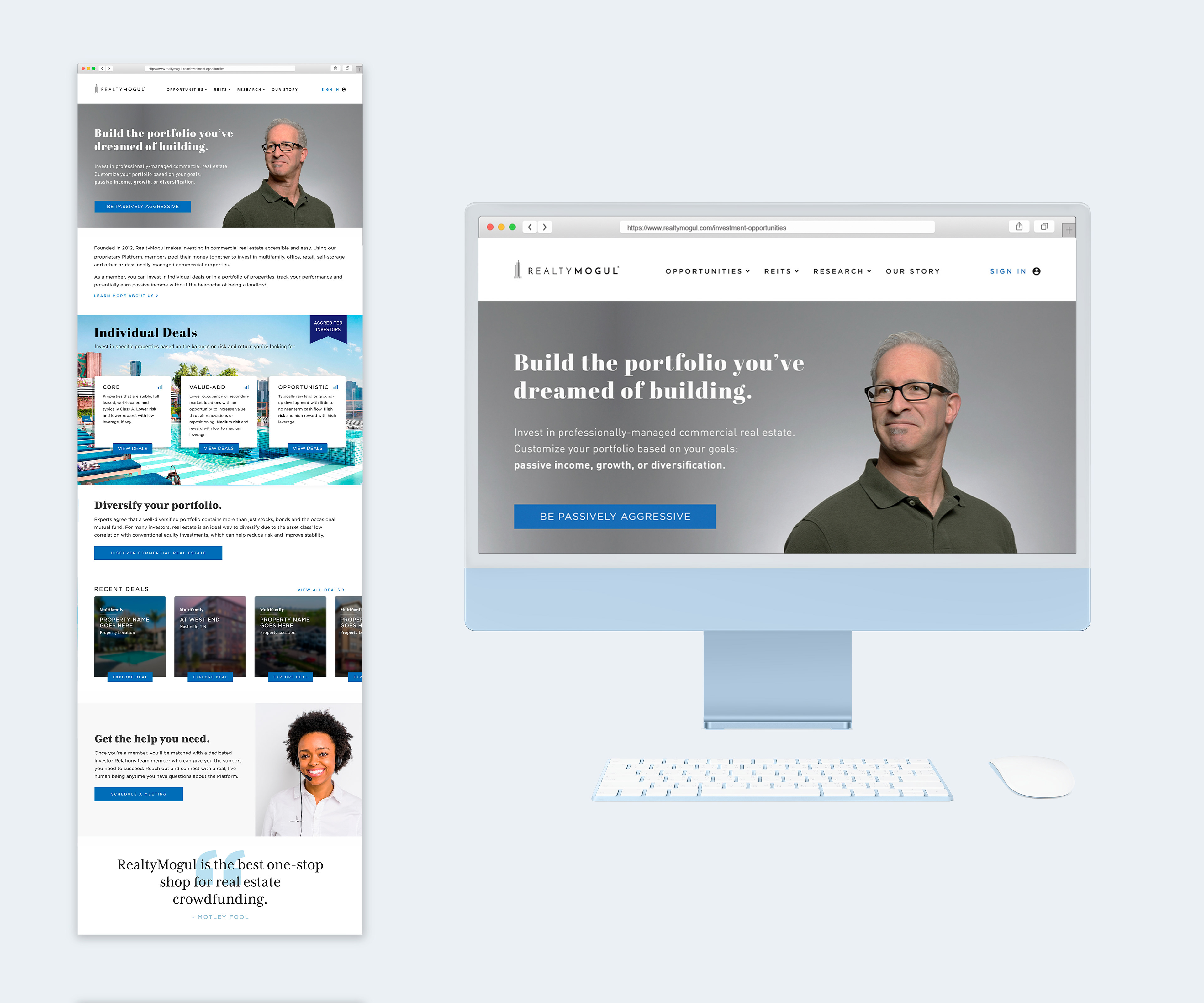 RM site redesign and narrative